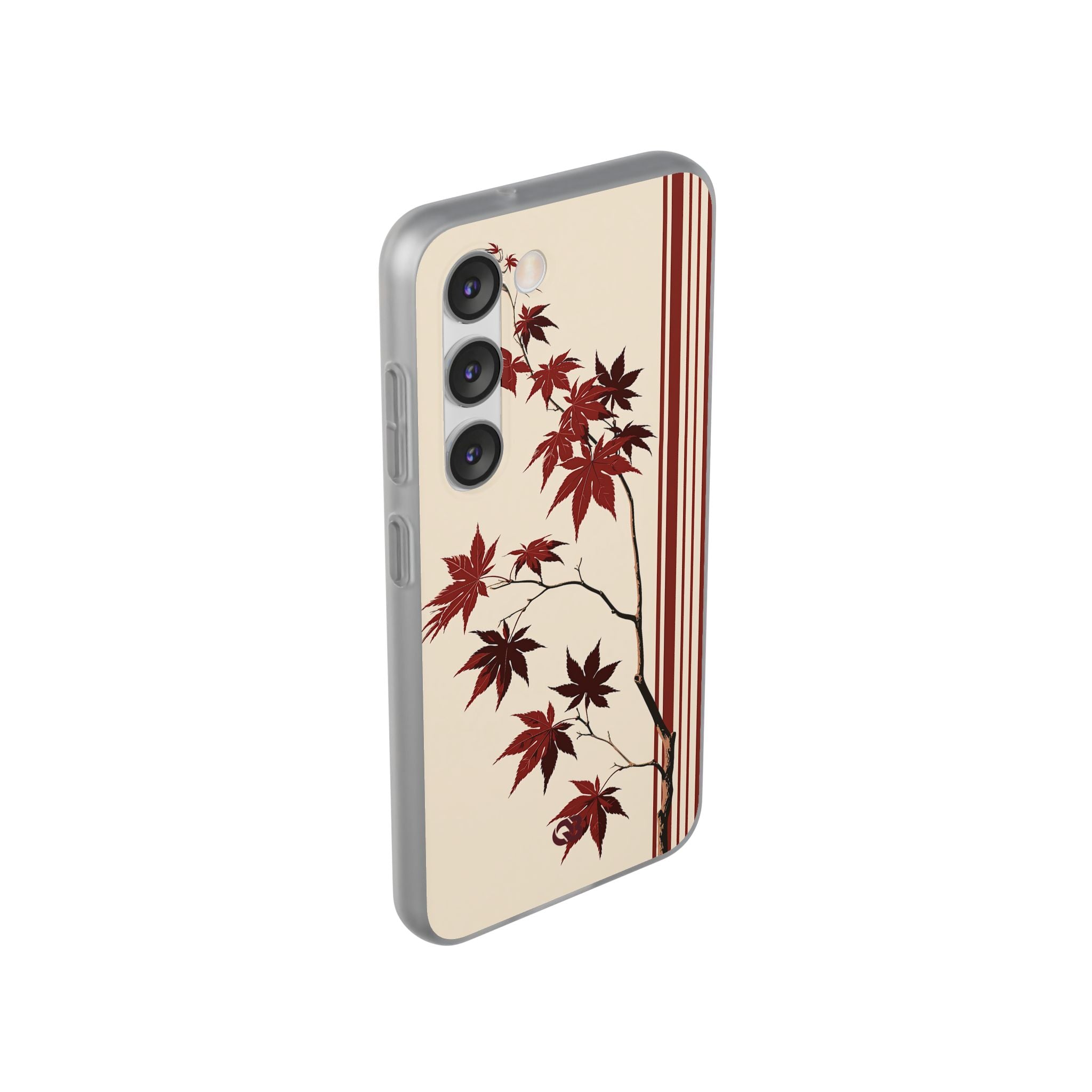 Red Lite Phone Case for Samsung - Crimson Momiji Stripe