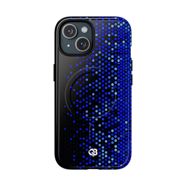 Cobalt Hex Dispersion · Tough 2.0 Magnetic Phone Case for iPhone · Blue