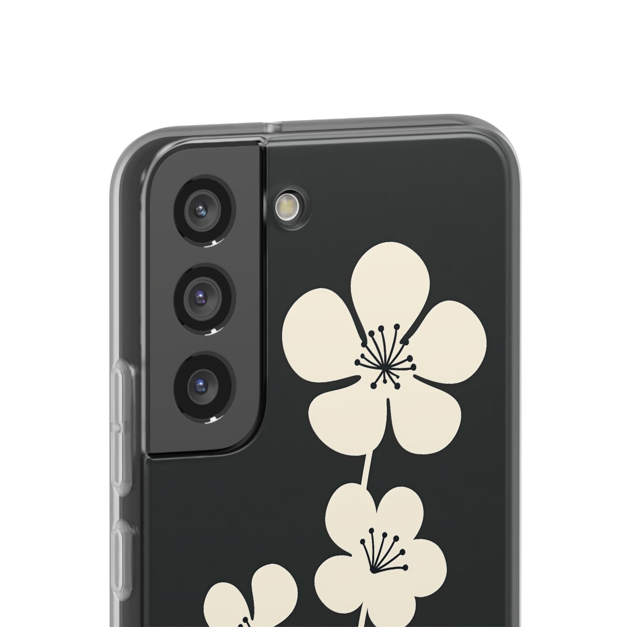 Black Lite Phone Case for Samsung - Obsidian Cream Bloom