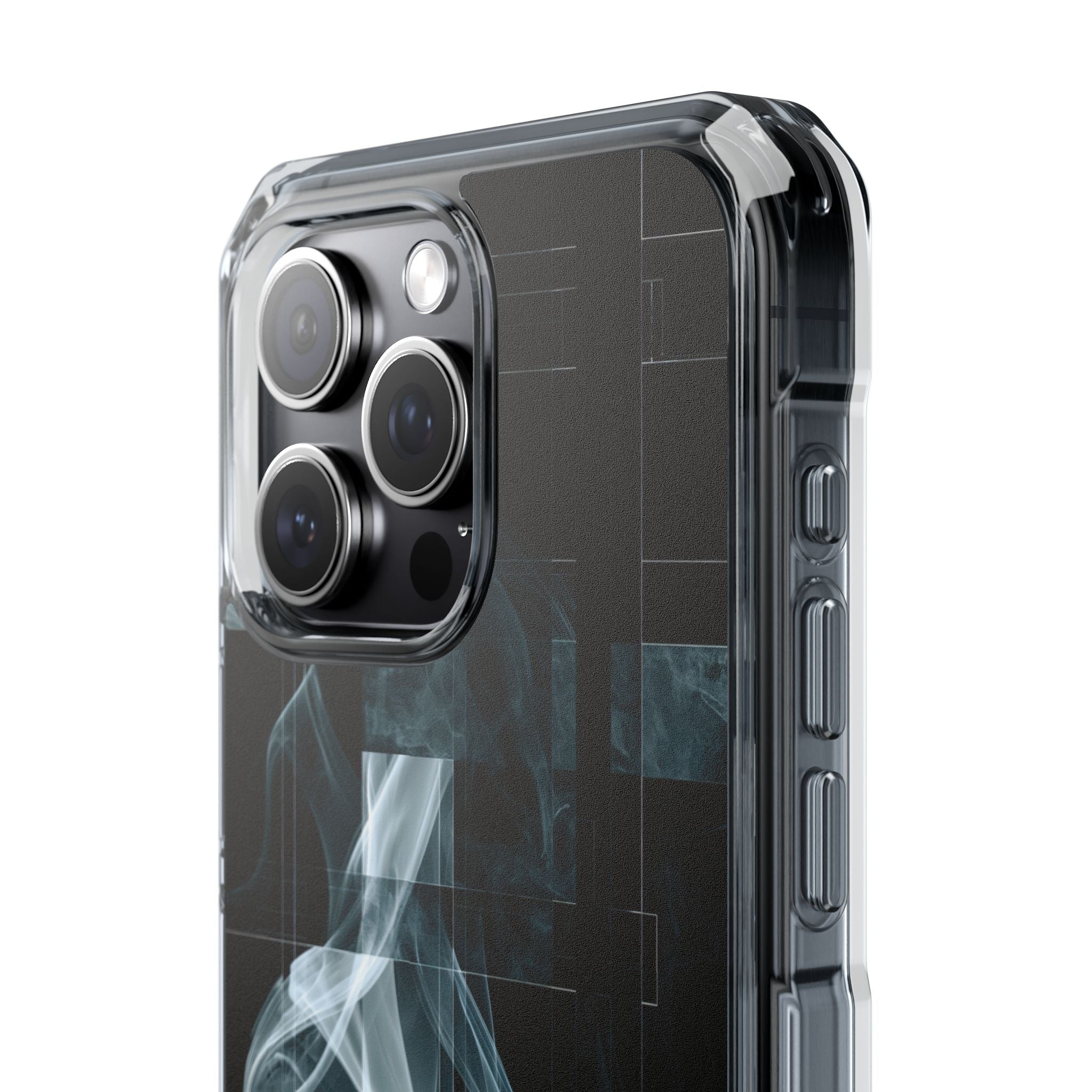 Black Impact MagSafe Phone Case for iPhone - Arctic Vapor Grid