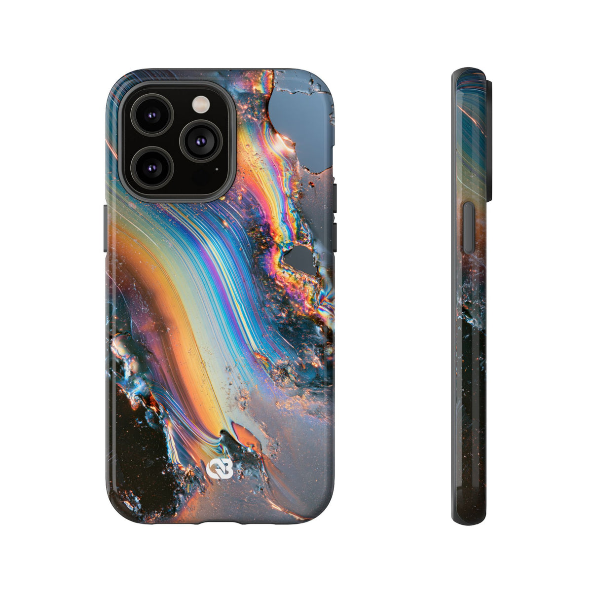 Prismatic Aura Flow · Tough Phone Case for iPhone · Blue
