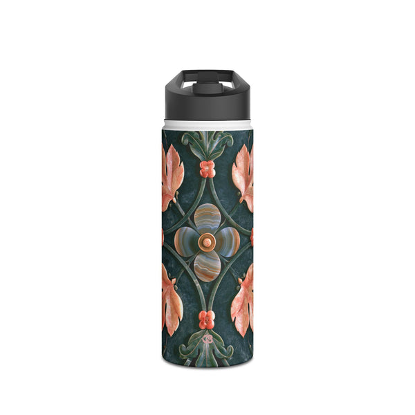 Florentine Rose Arabesque · Insulated Water Bottle · Green