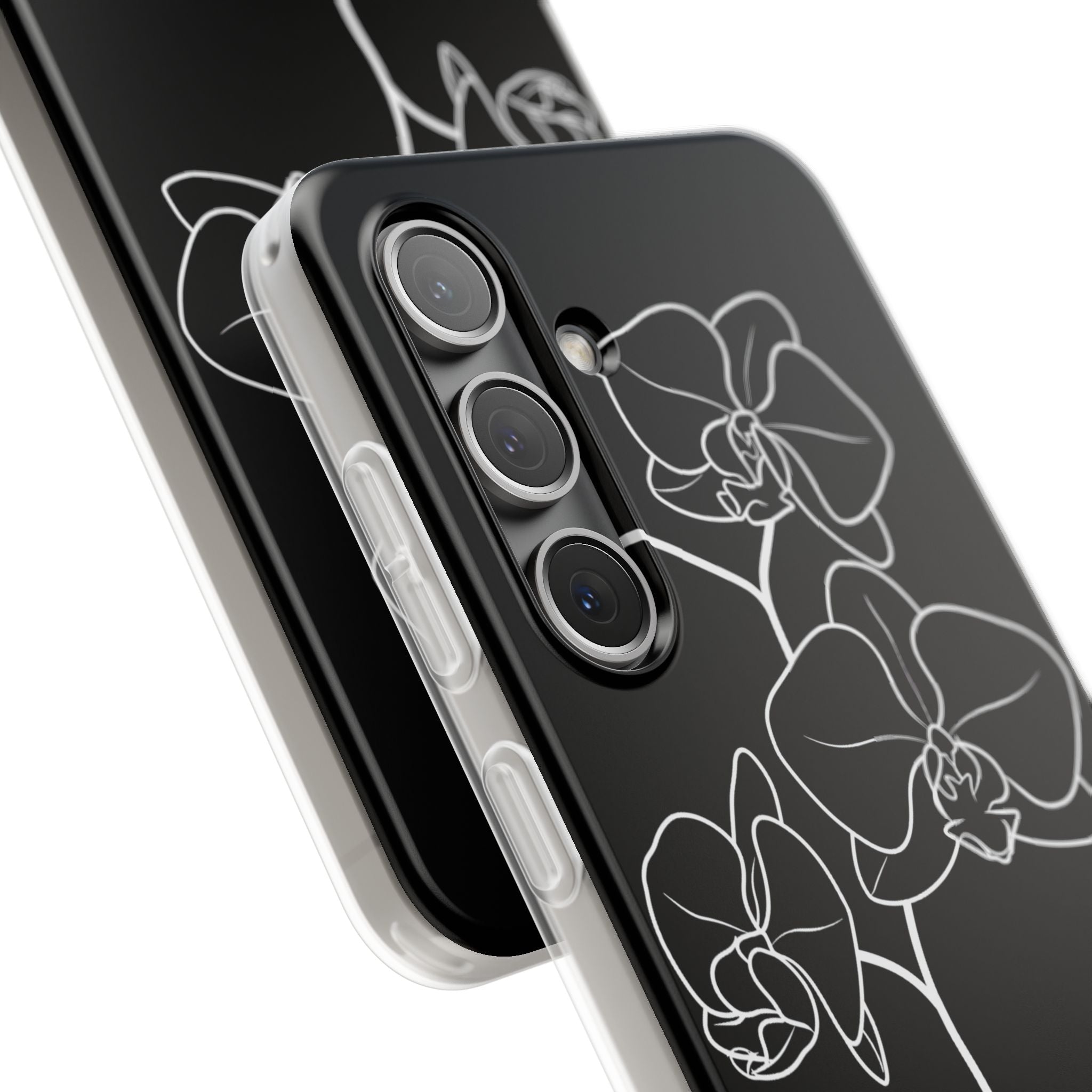 Black Lite Phone Case for Samsung - Noir Alabaster Orchid