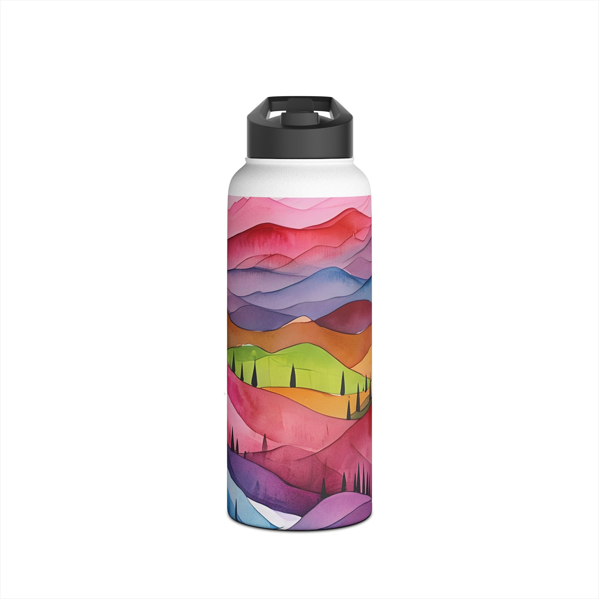 White Pathway - Stainless Steel Water Bottle