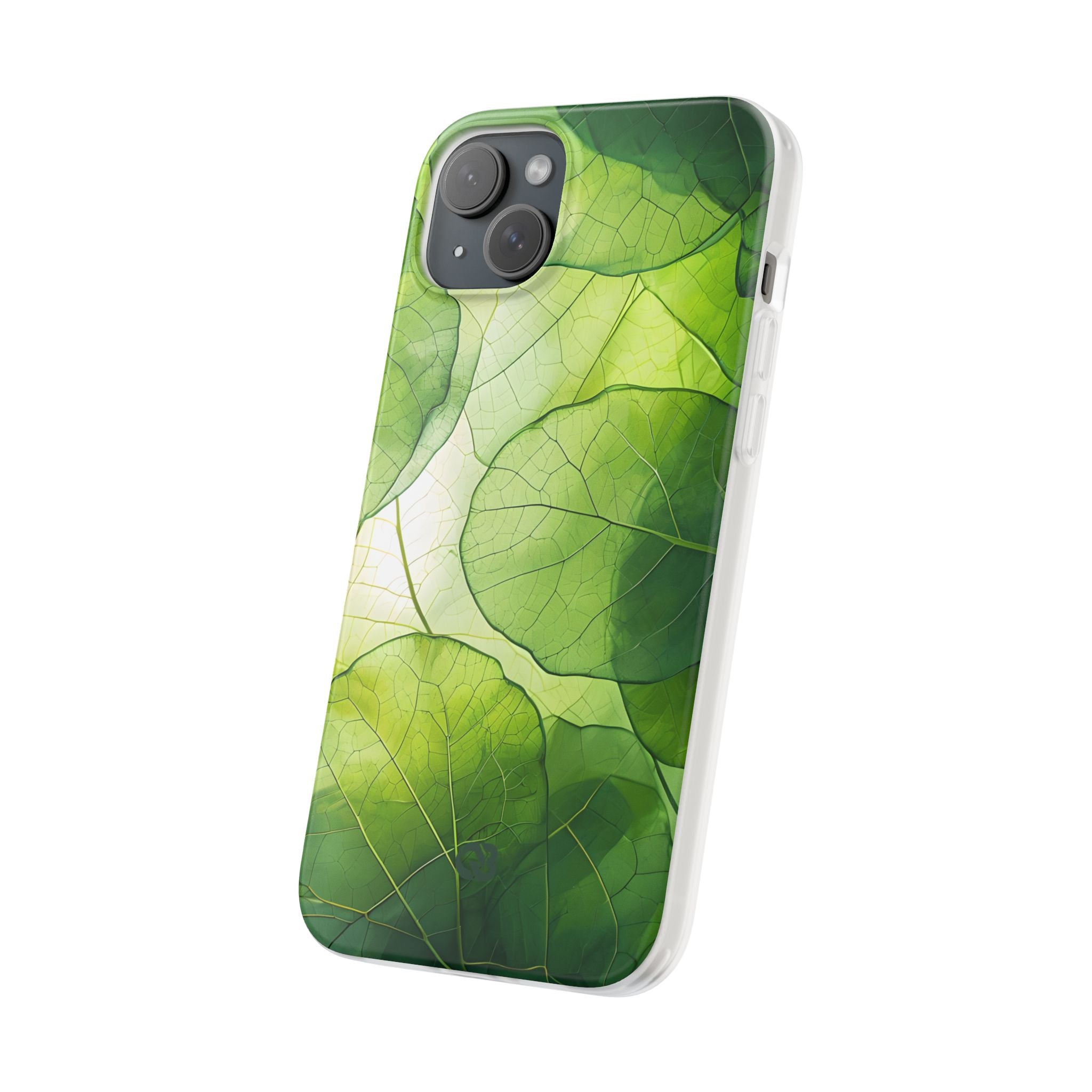 Emerald Leaf Veins · Soft Phone Case for iPhone