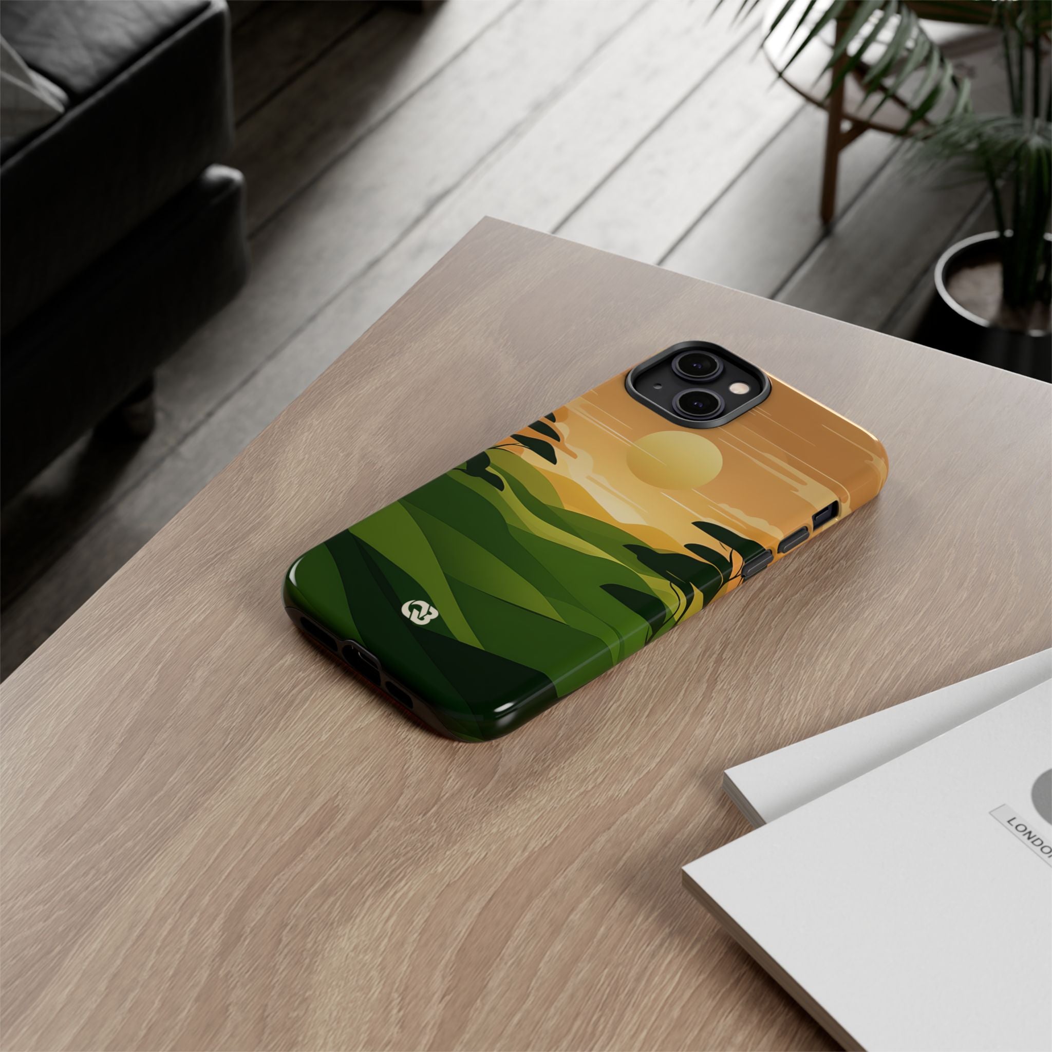 Verdant Horizon Sun · Tough Phone Case for iPhone