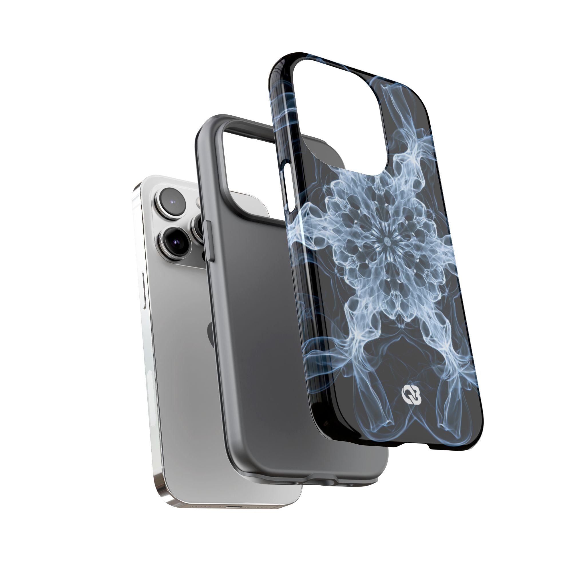 Blue Tough Phone Case for iPhone - Glacial Smoke Crown