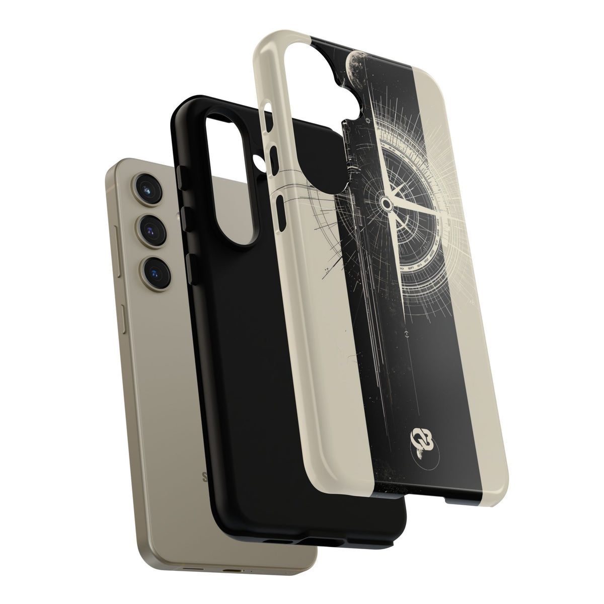 Beige Tough Phone Case for Samsung - Zenith Vector Spire