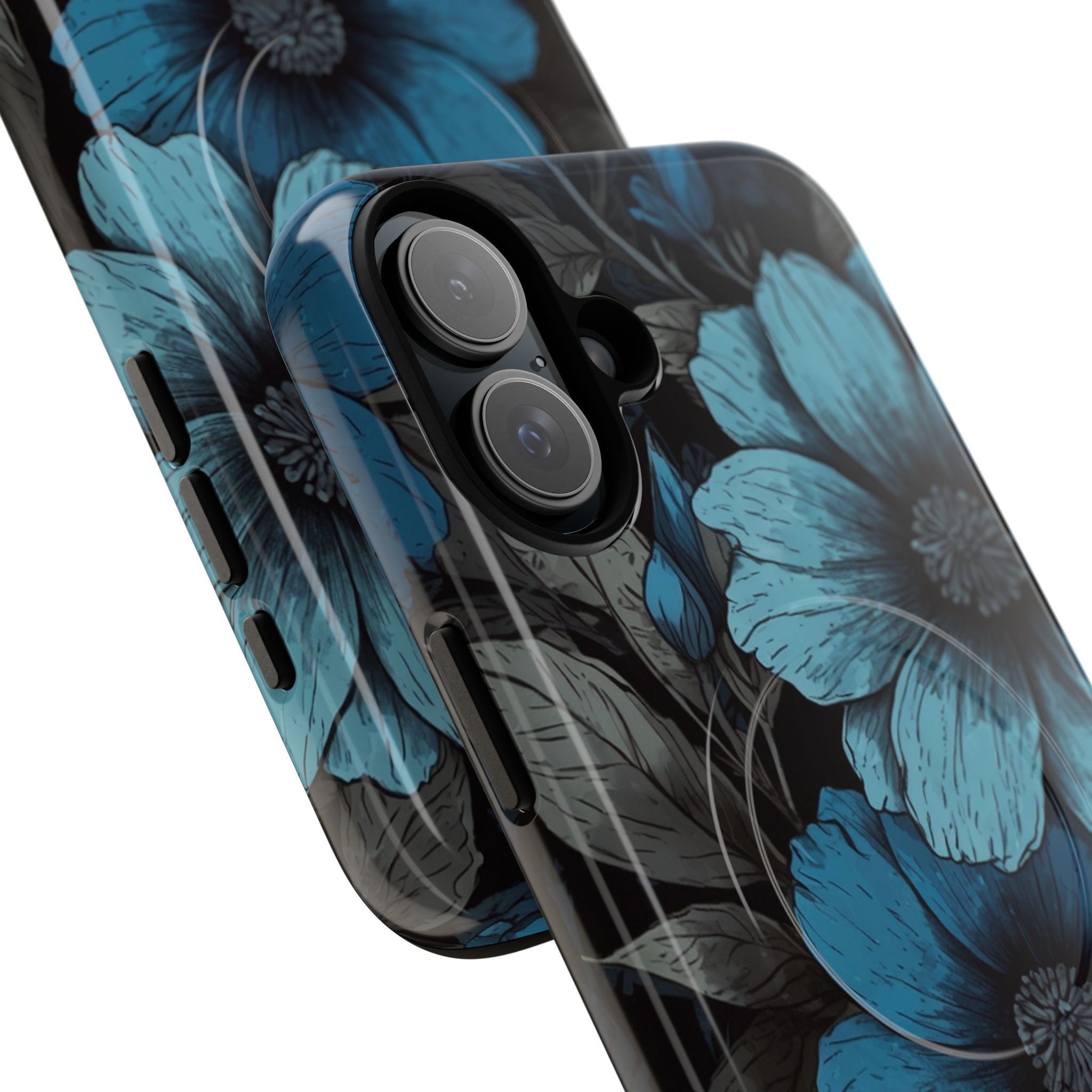 Blue Petal Radiance iPhone 16 Plus Case - Tough+