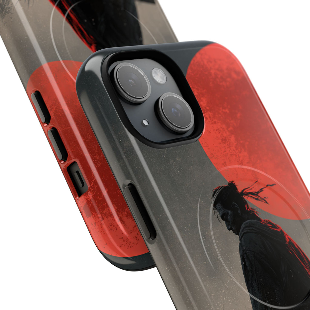 Crimson Moon Ronin · Tough 2.0 Magnetic Phone Case for iPhone · Black