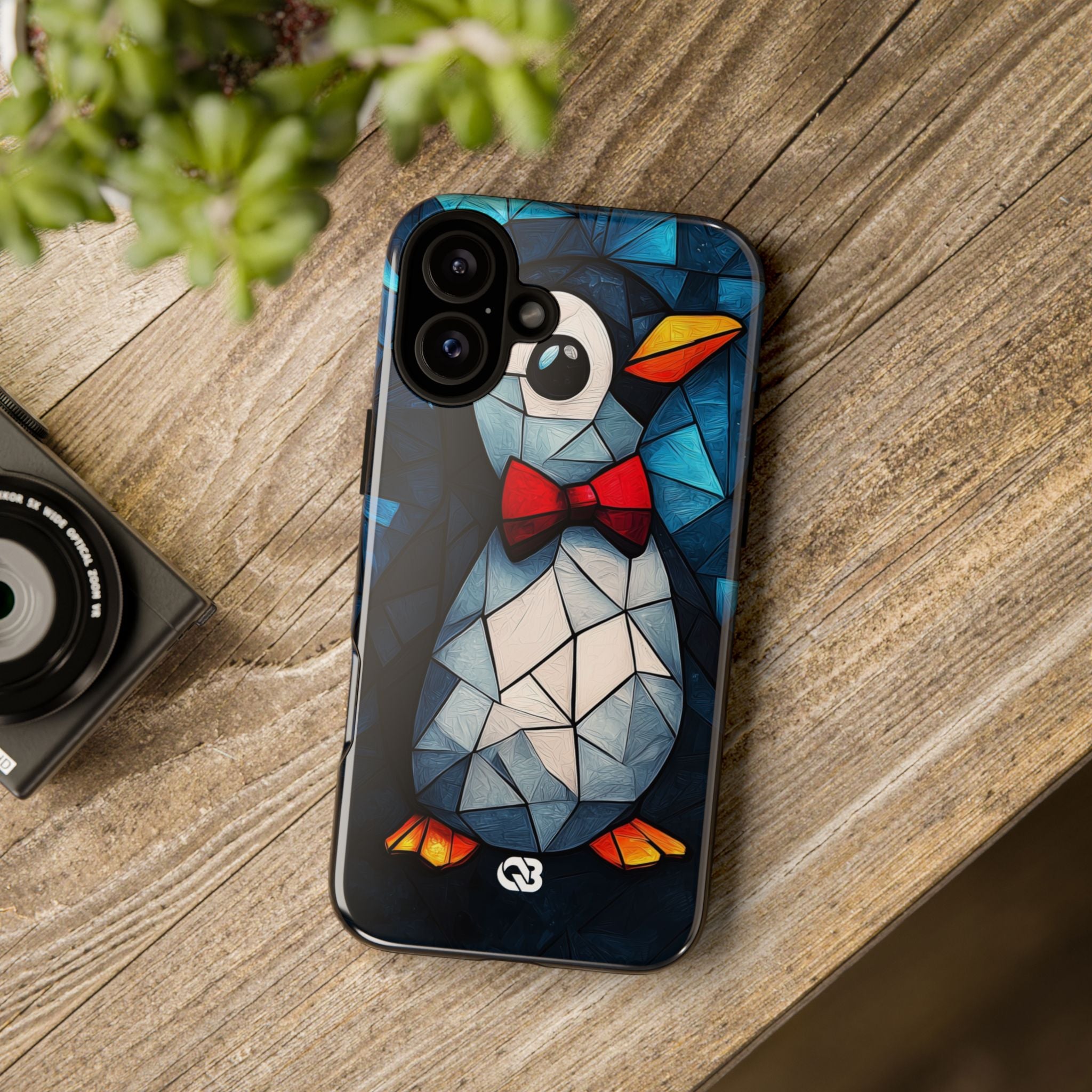 Mosaic Bowtie Penguin · Tough Phone Case for iPhone