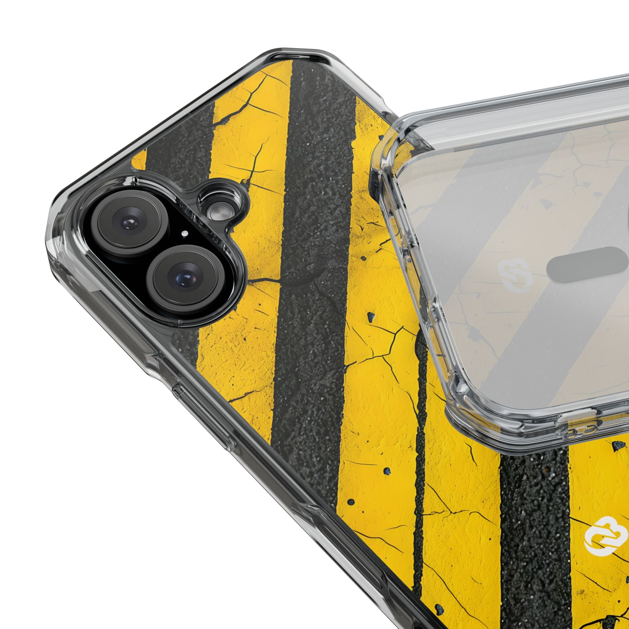 Cracked Hazard Stripes · Impact Custodia per iPhone · Magsafe