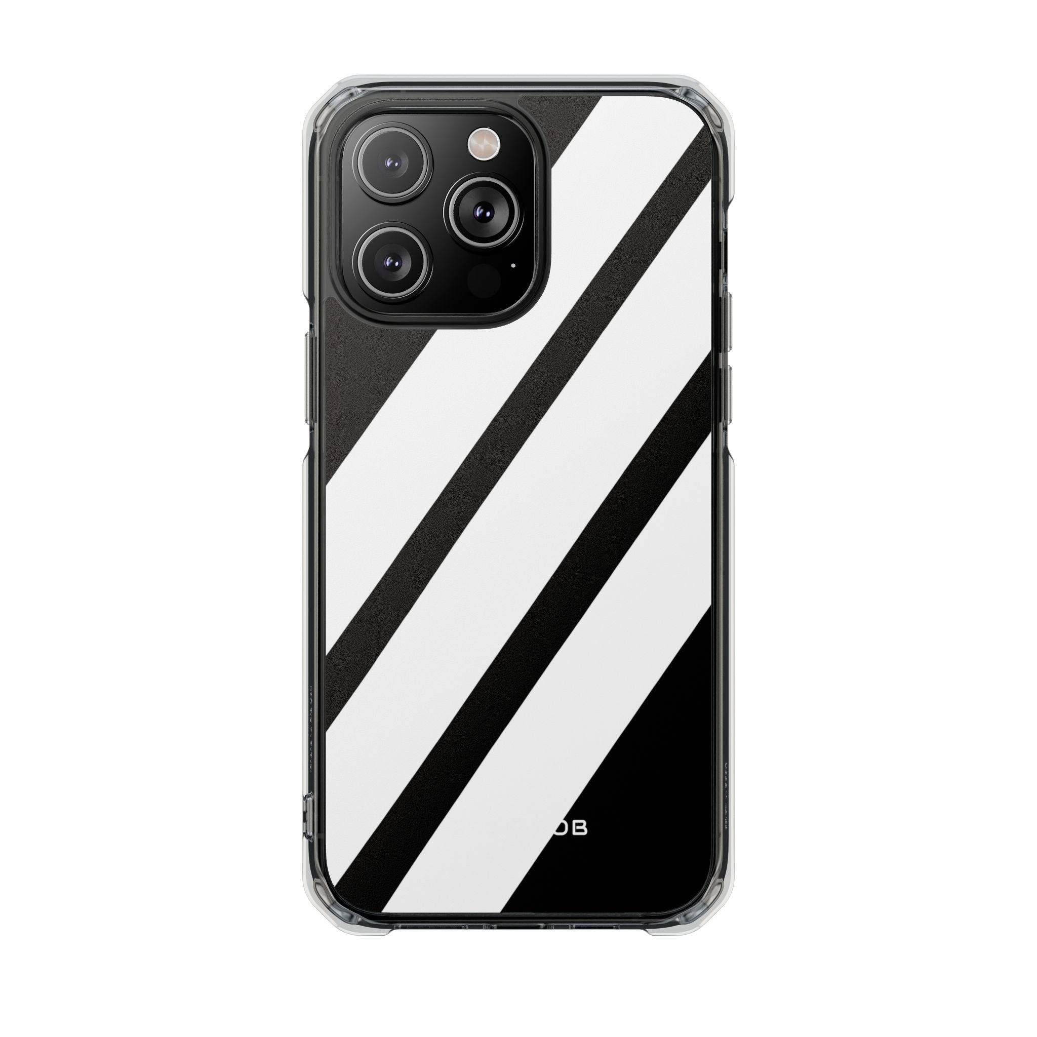 Diagonale Streifen Noir iPhone 14 Pro Max Case - Impact