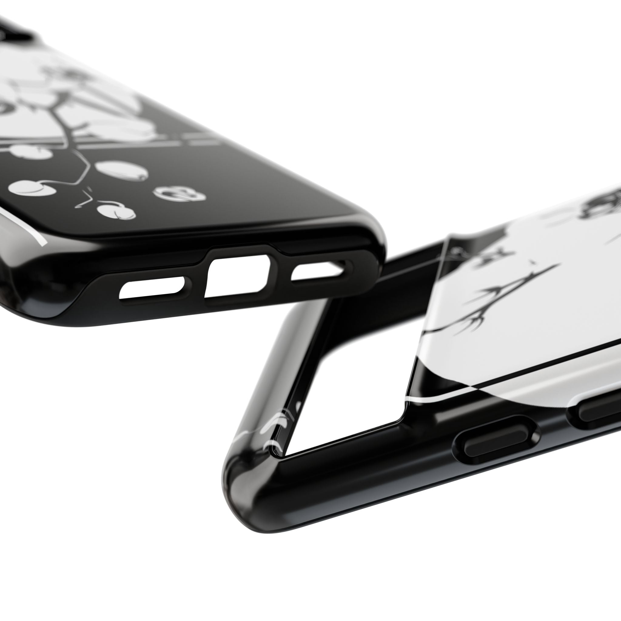 Black Tough Phone Case for Google Pixel - Lunar Orchid Grid