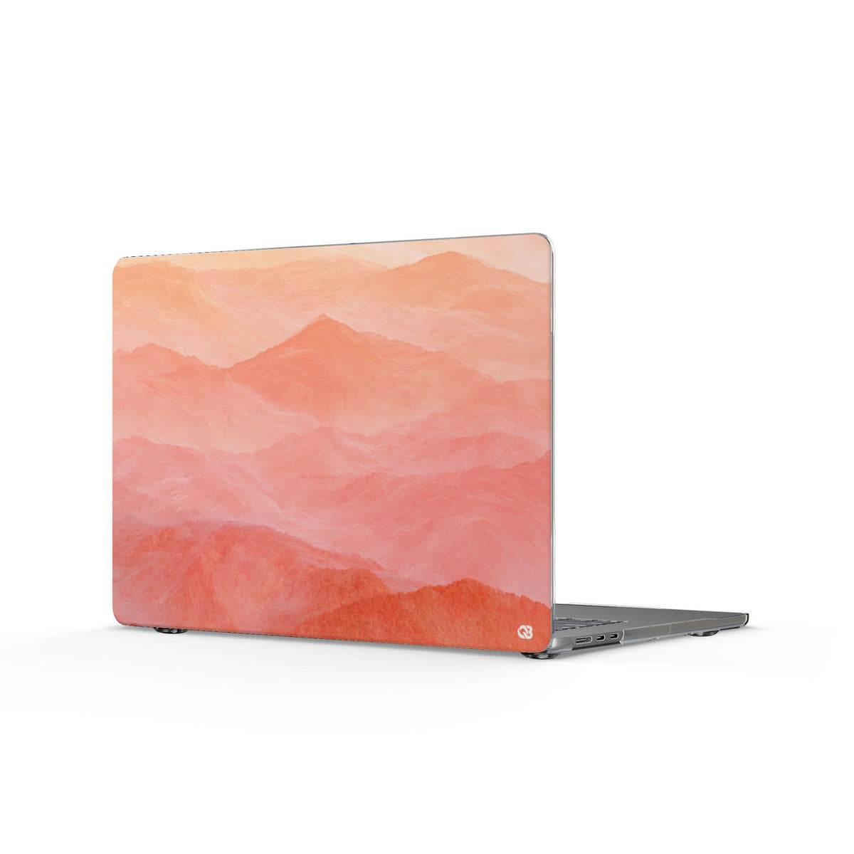 Alpenglow Ridge Vista · Clear Hard Case for MacBook · Orange