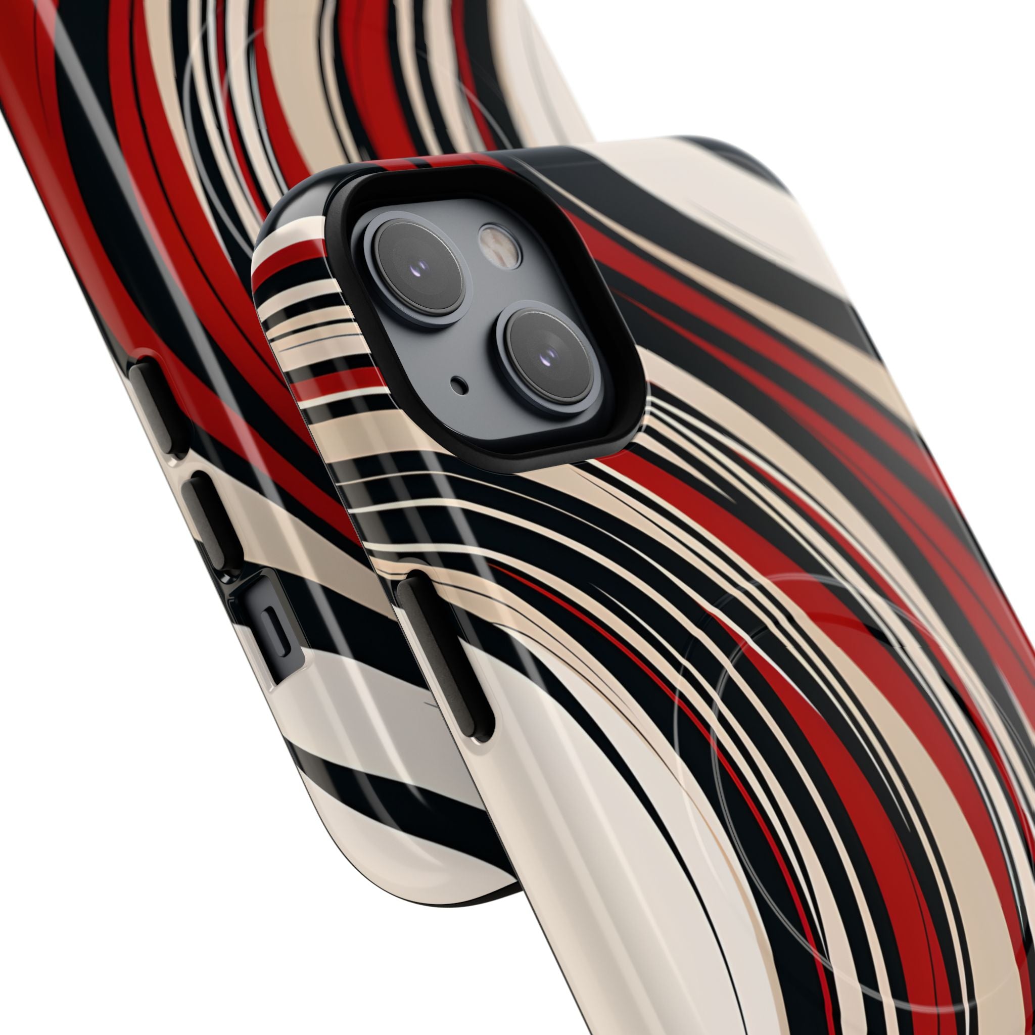 Crimson Flow Waves · Tough+ Magsafe
