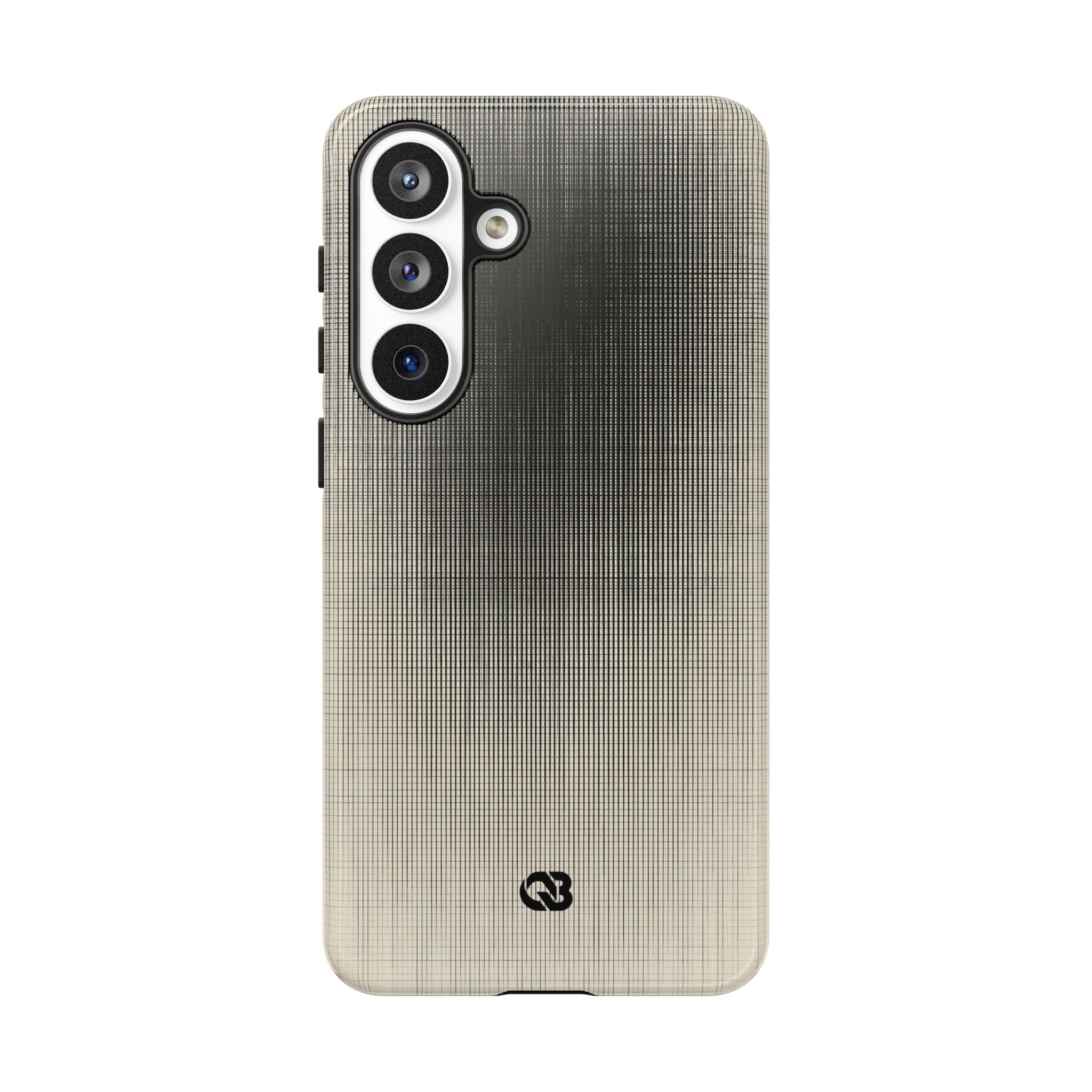 Beige Tough Phone Case for Samsung - Carbon Screen Grid