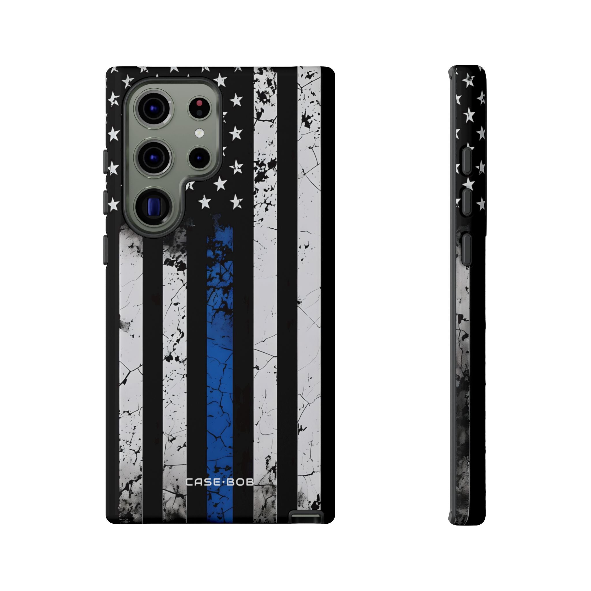 Blaue Streifenflagge Samsung S23 Ultra Case - Tough