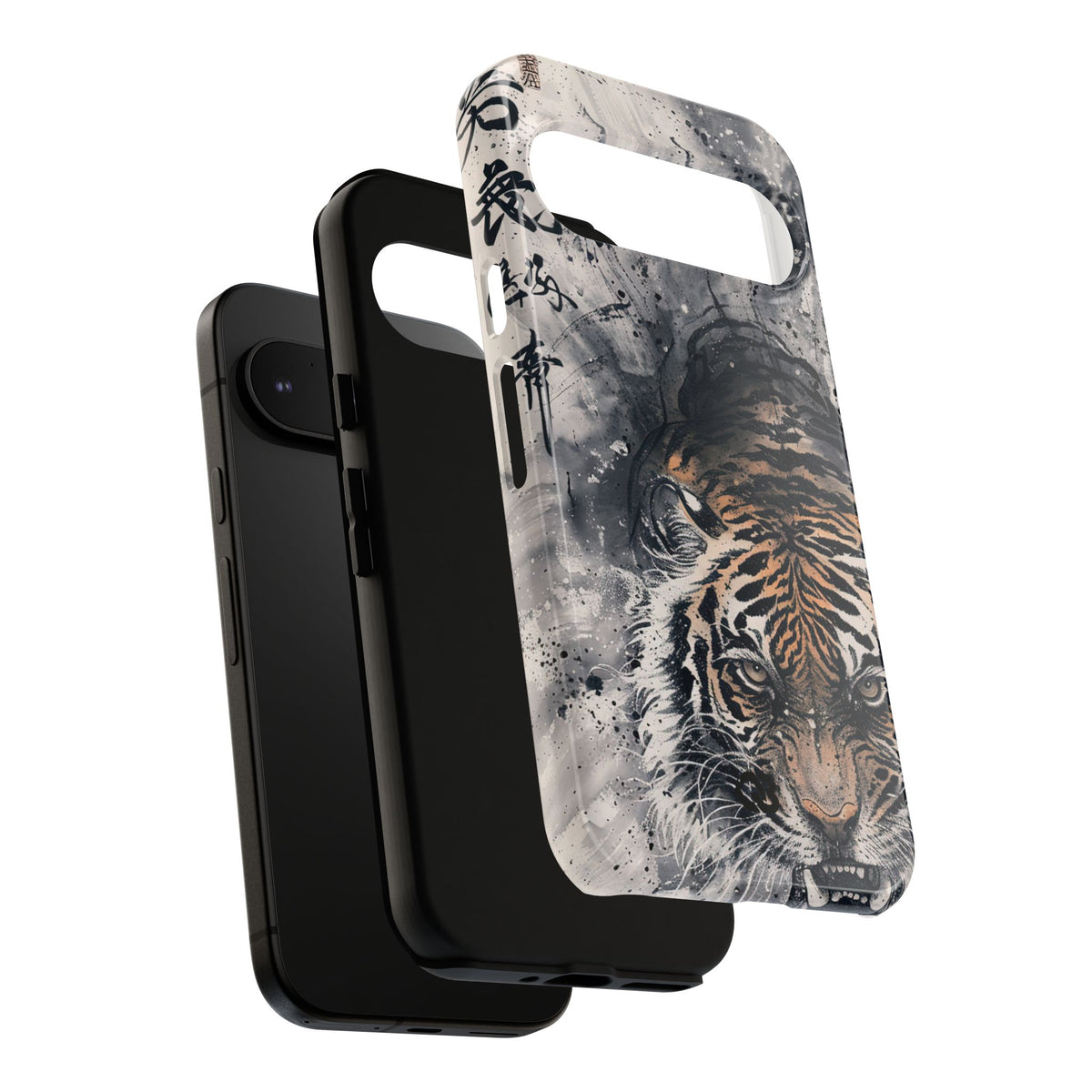 Fierce Ink Tiger · Tough Phone Case for Pixel · Beige