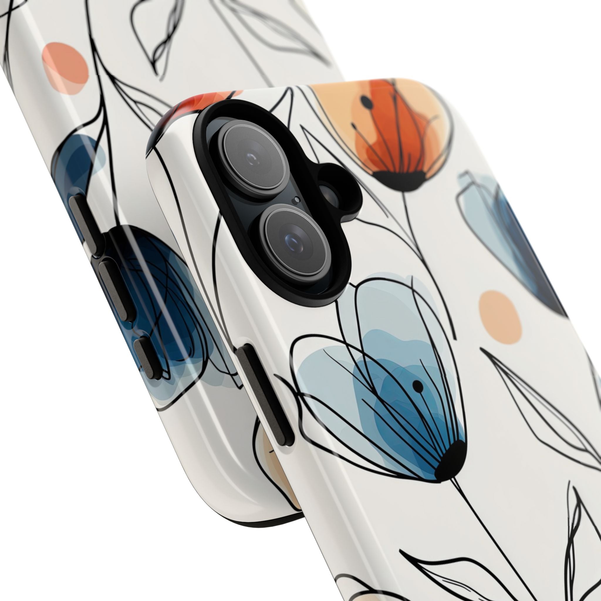 Ink Watercolor Tulips · Tough Case for iPhone