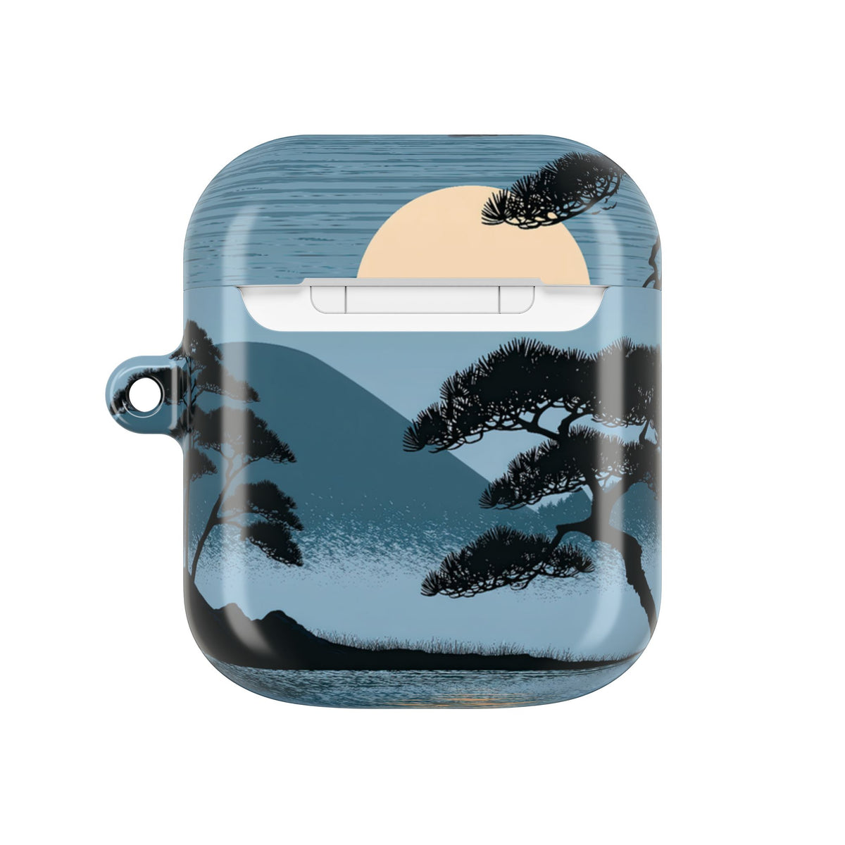 Moonlit Pine Horizon · Hard Case for AirPods & AirPods Pro · Blue