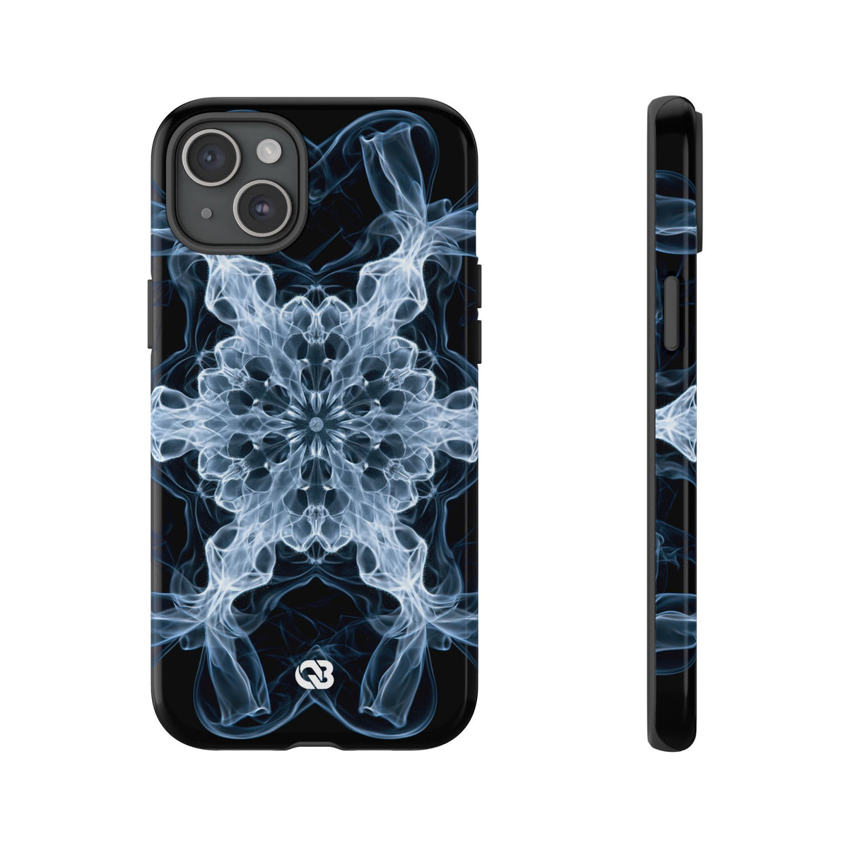 Blue Tough Phone Case for iPhone - Glacial Smoke Crown