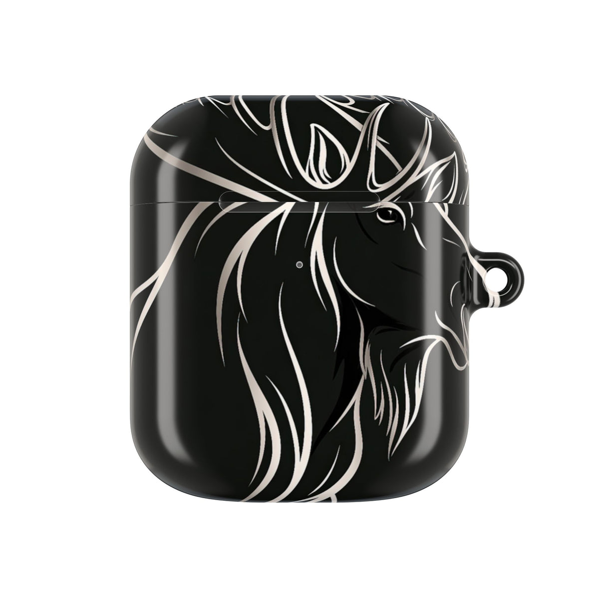 Nordic Moose Contour · Hard Case for AirPods & AirPods Pro · Black