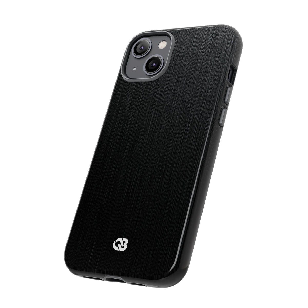 Black Tough Phone Case for iPhone - Brushed Obsidian Slate