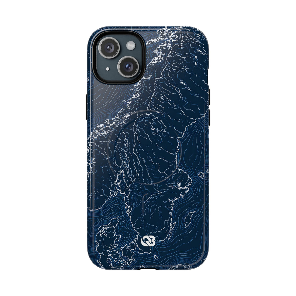 Nordic Contour Chart · Tough 2.0 Magnetic Phone Case for iPhone · Blue