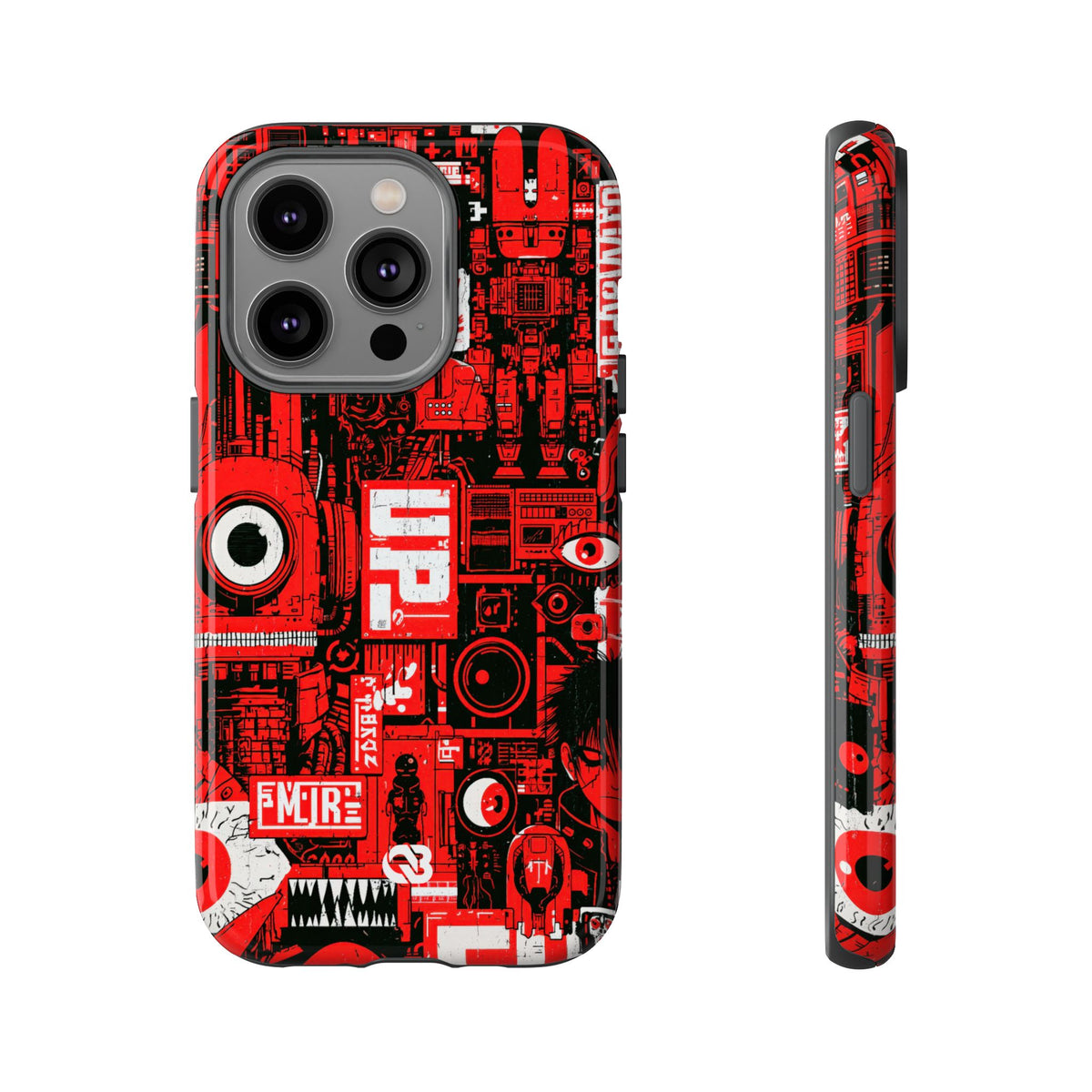 Neo Mecha Collage · Tough Phone Case for iPhone · Red