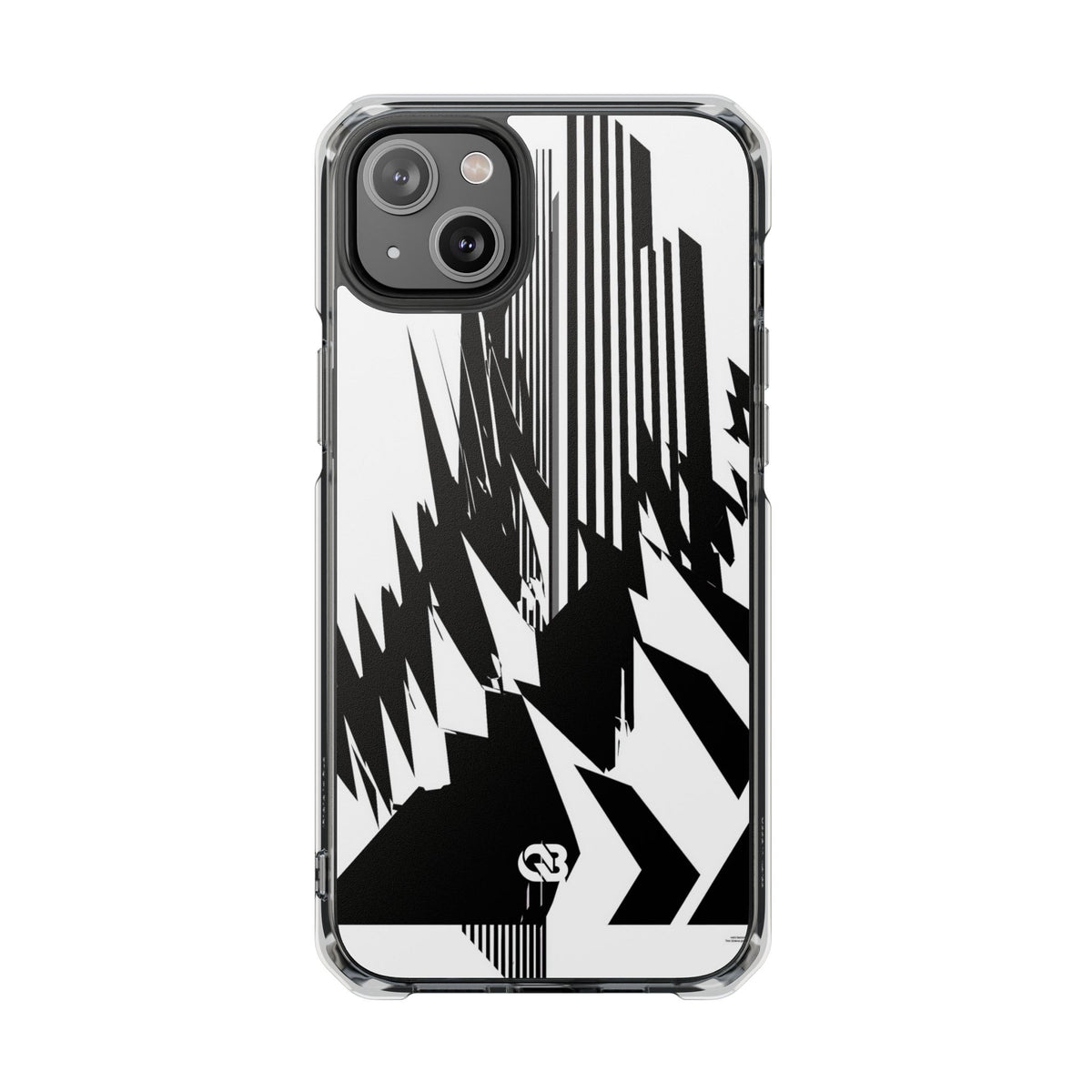 Orbital Spire · Clear Impact Magnetic Phone Case for iPhone · Black