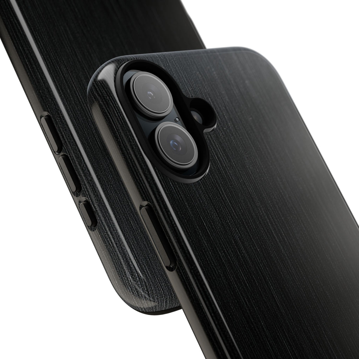 Obsidian Brushed Steel · Tough Phone Case for iPhone · Black