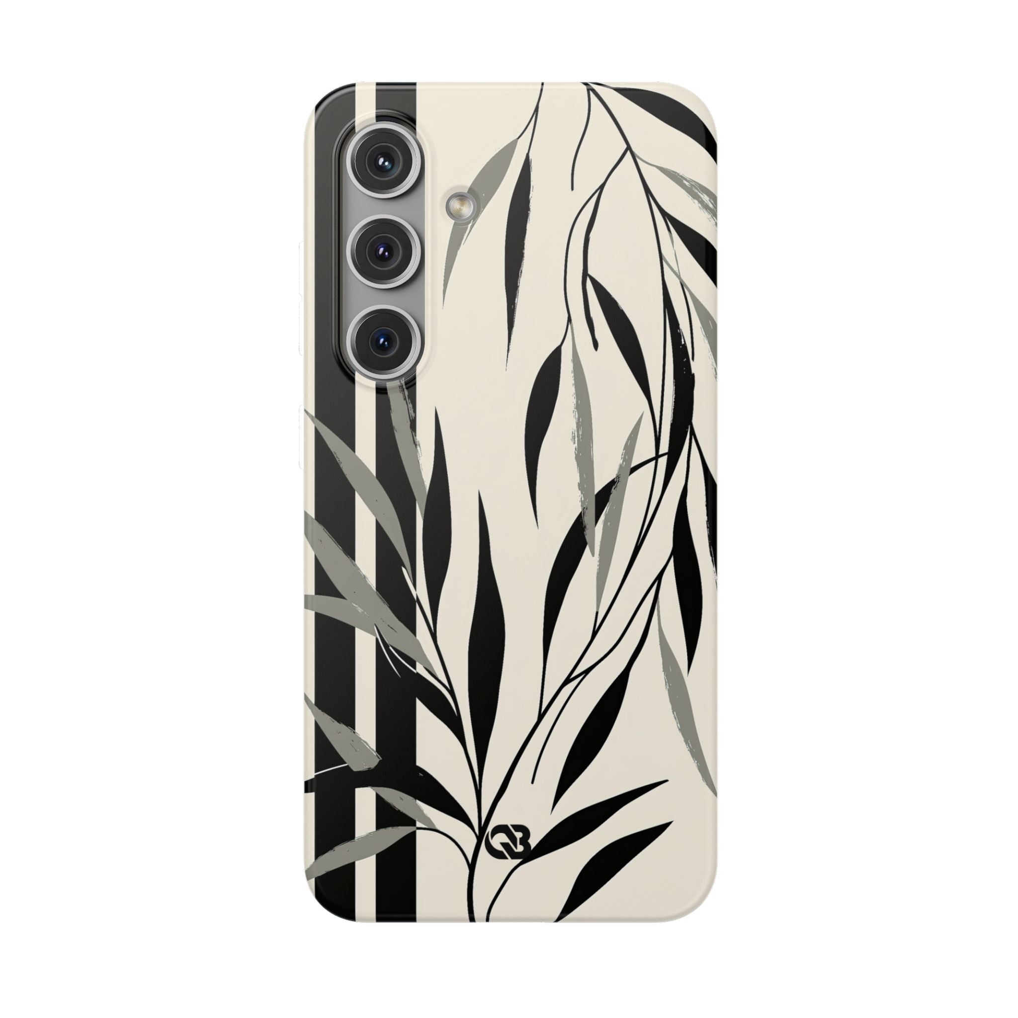 Beige Lite Phone Case for Samsung - Soot Leaf Sketch