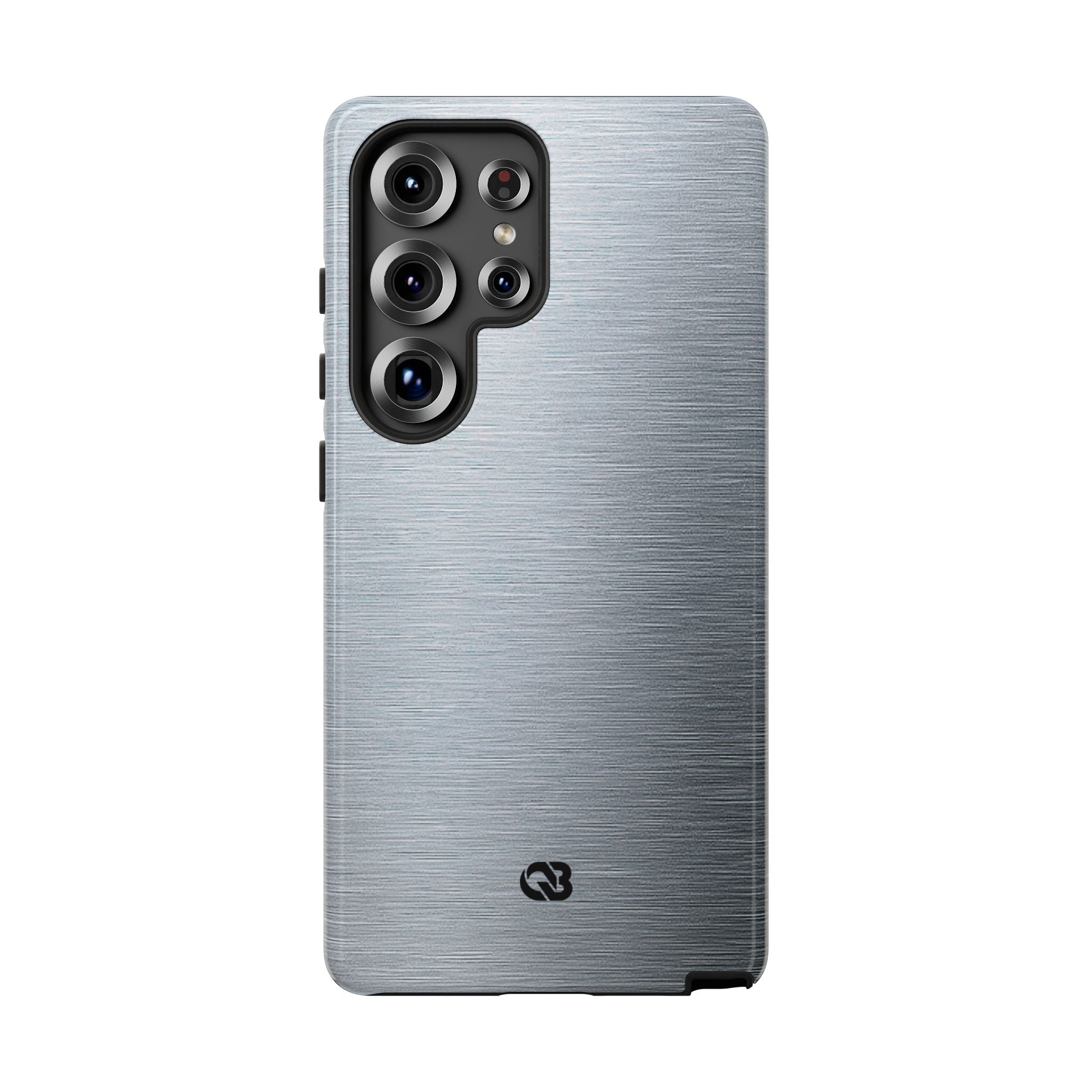 Silver Tough Phone Case for Samsung - Satin Chrome Grain