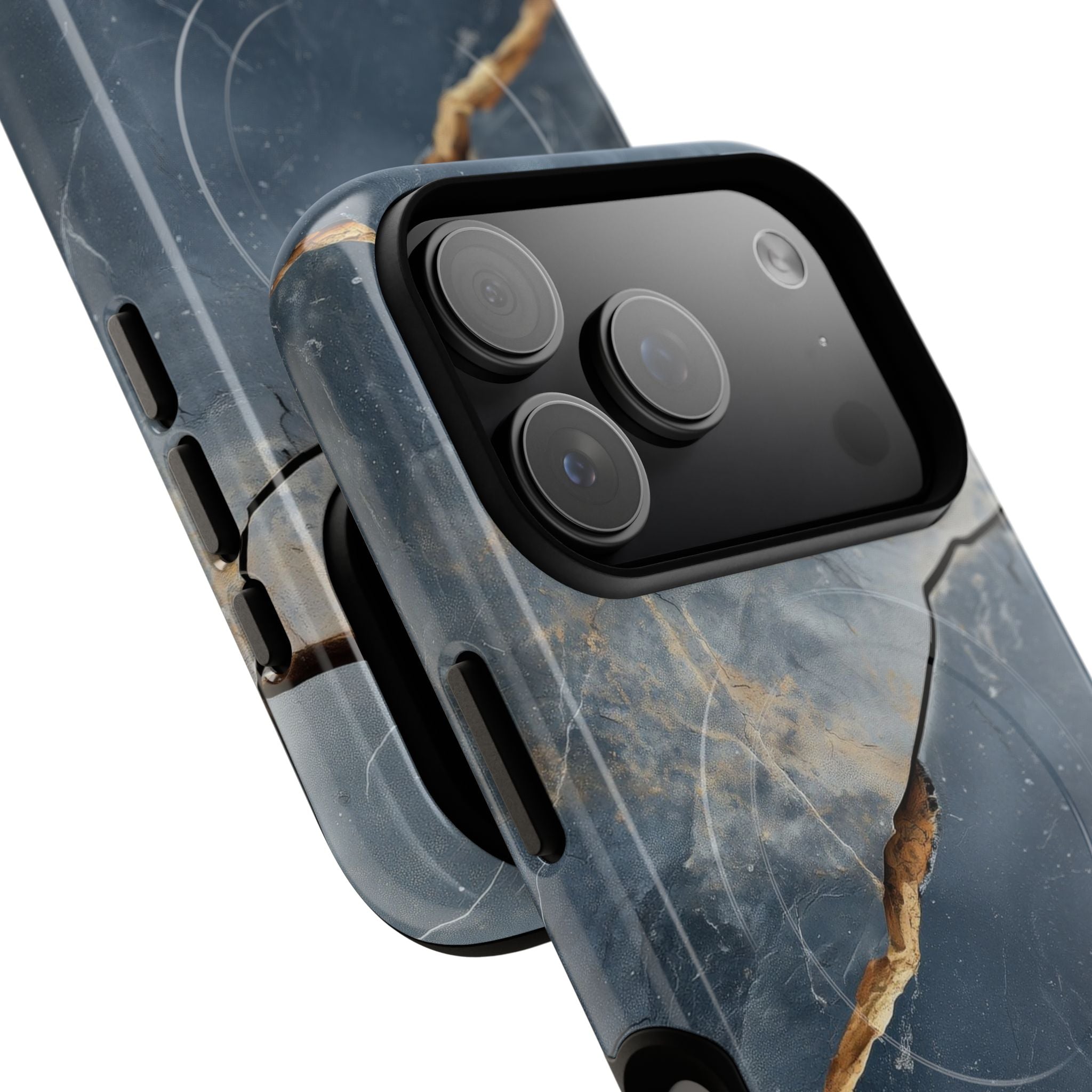 Jagged Vein Navy iPhone 17 Pro Case - Tough+ - CASE•BOB