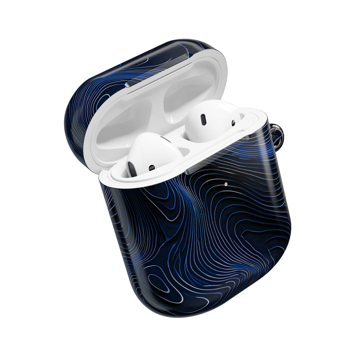 Midnight Topography · Hard Case for AirPods & AirPods Pro · Blue