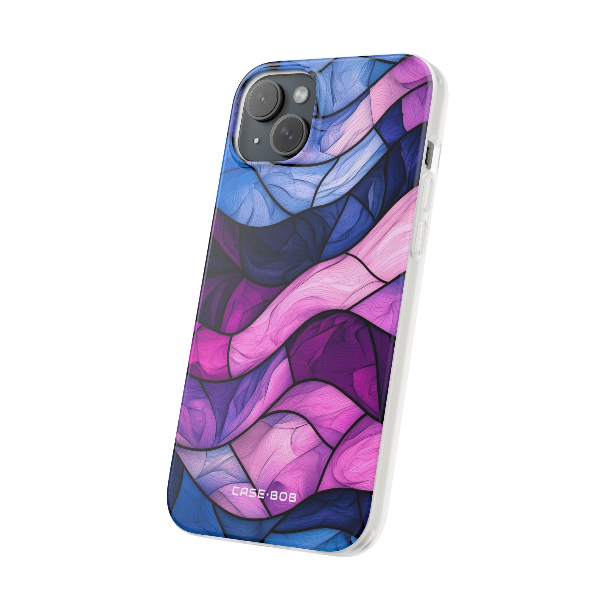 Wellenförmiges Leuchten iPhone 15 Plus Case - Soft