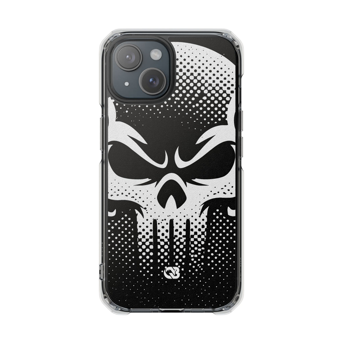 Phantom Halftone · Clear Impact Magnetic Phone Case for iPhone · Black