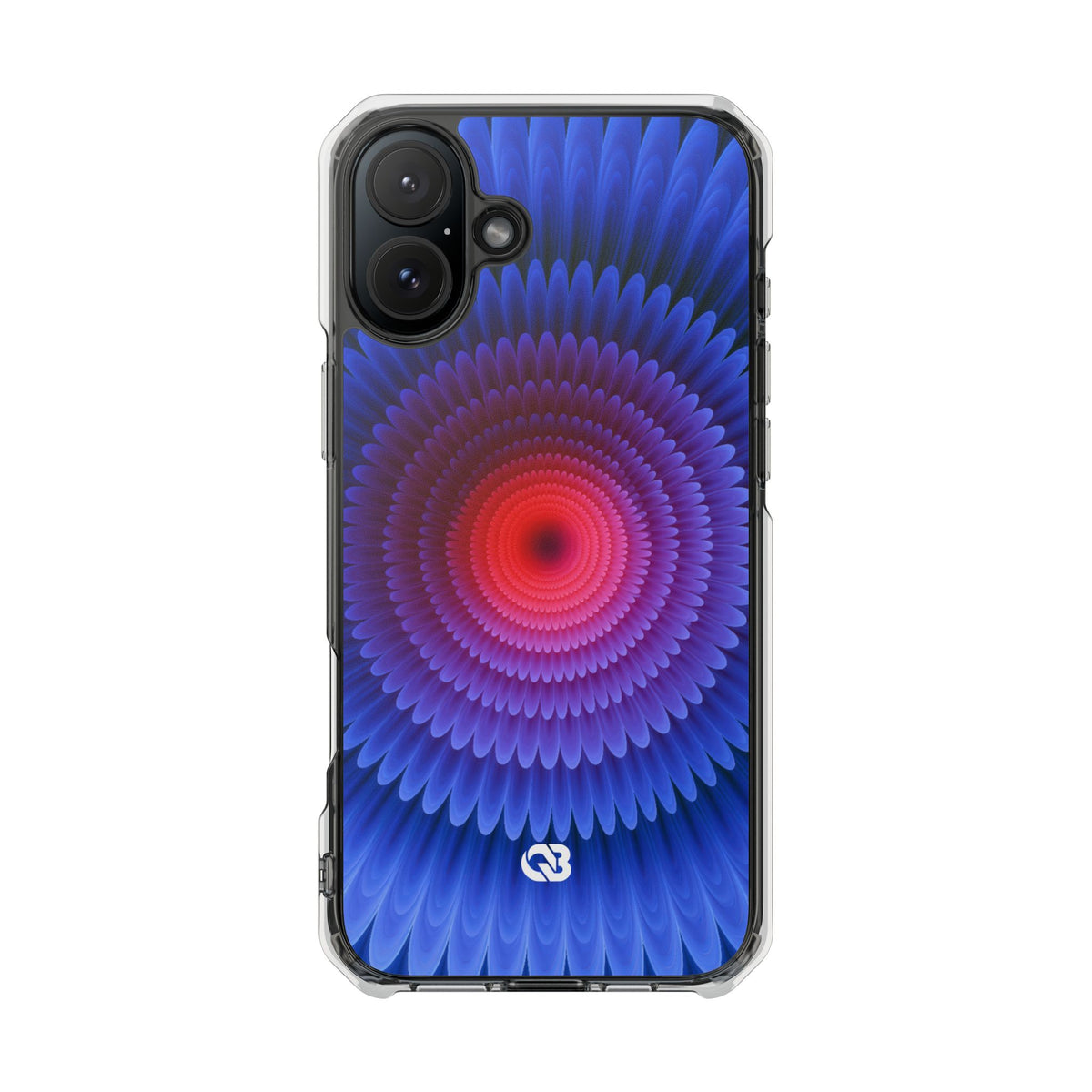 Radial Spectrum Bloom · Clear Impact Magnetic Phone Case for iPhone · Blue