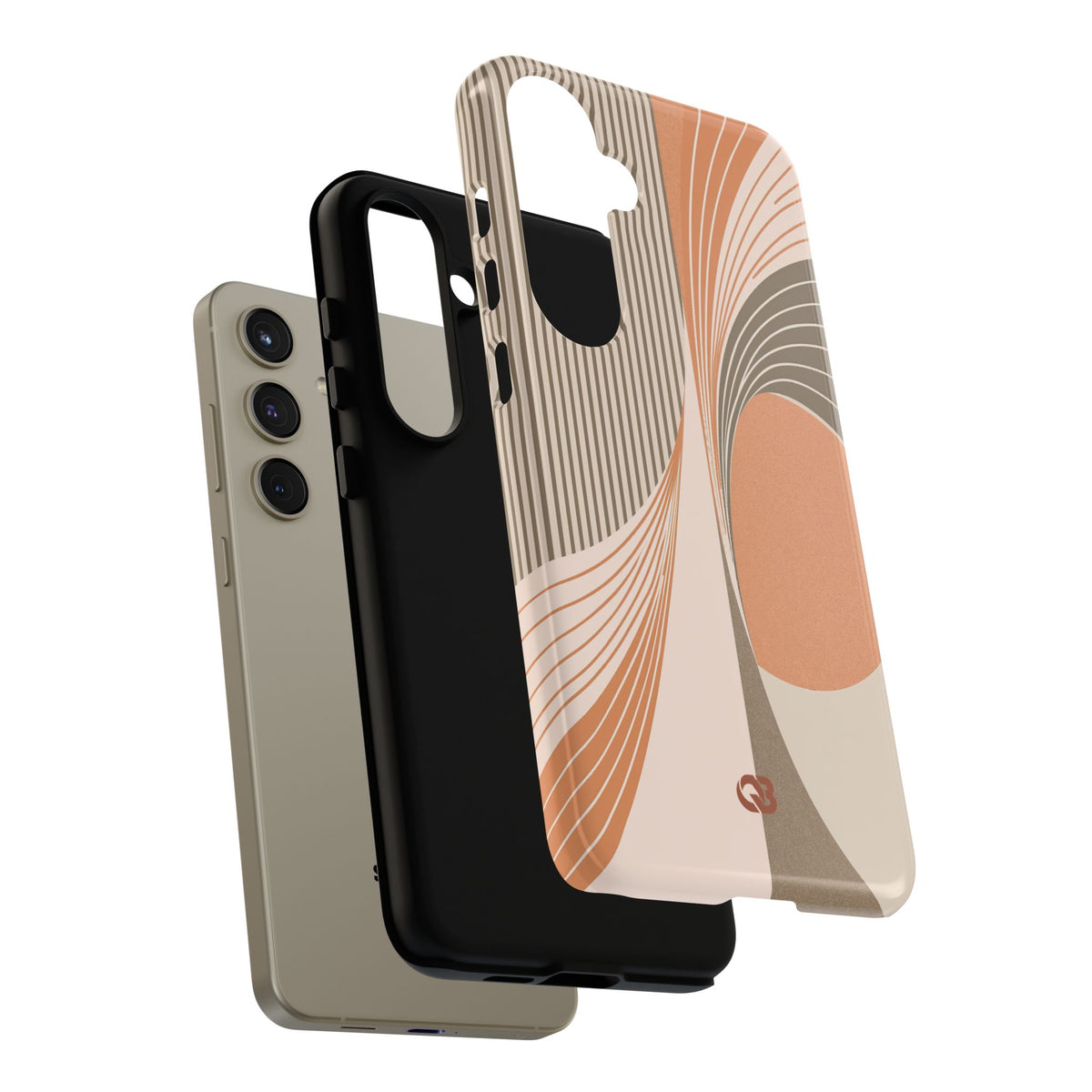 Orange Tough Phone Case for Samsung - Desert Arc Horizon