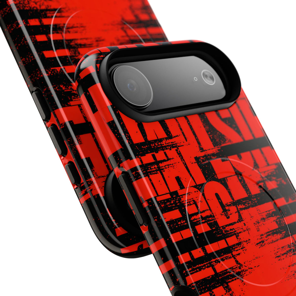 Crimson Redaction · Tough 2.0 Magnetic Phone Case for iPhone · Black