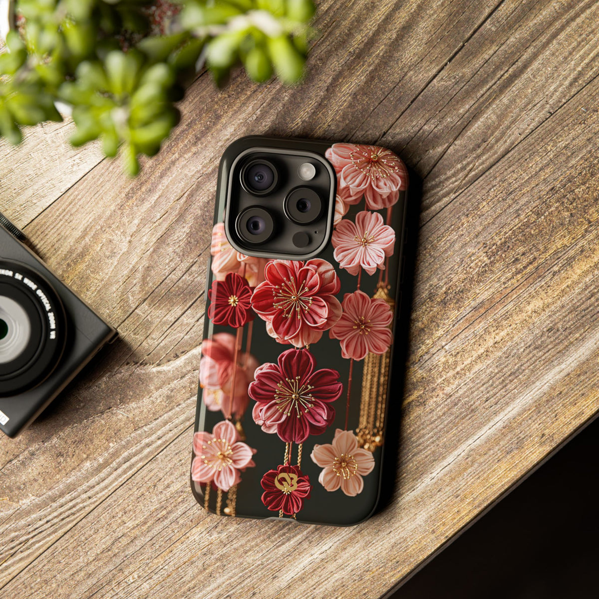 Silk Blossom Kanzashi · Tough Phone Case for iPhone · Pink