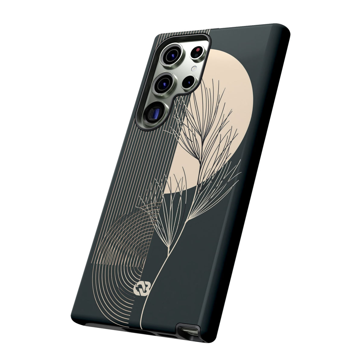 Botanical Crescent Linework · Tough Phone Case for Samsung · Green