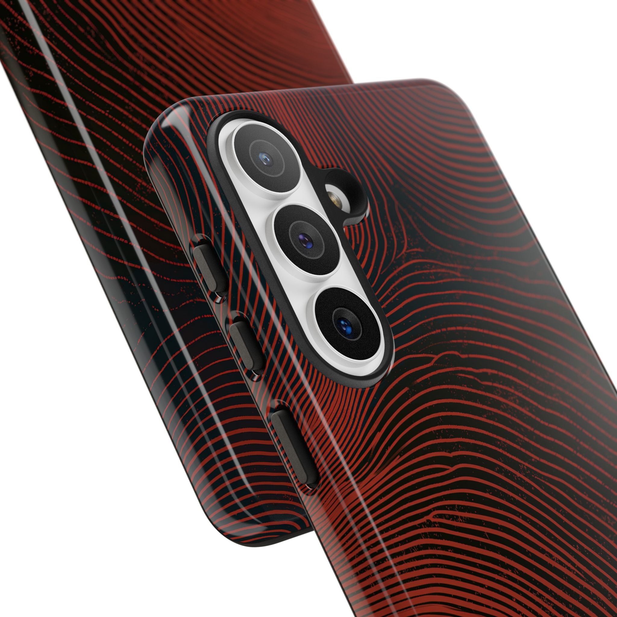 Red Tough Phone Case for Samsung - Terracotta Nerve Map