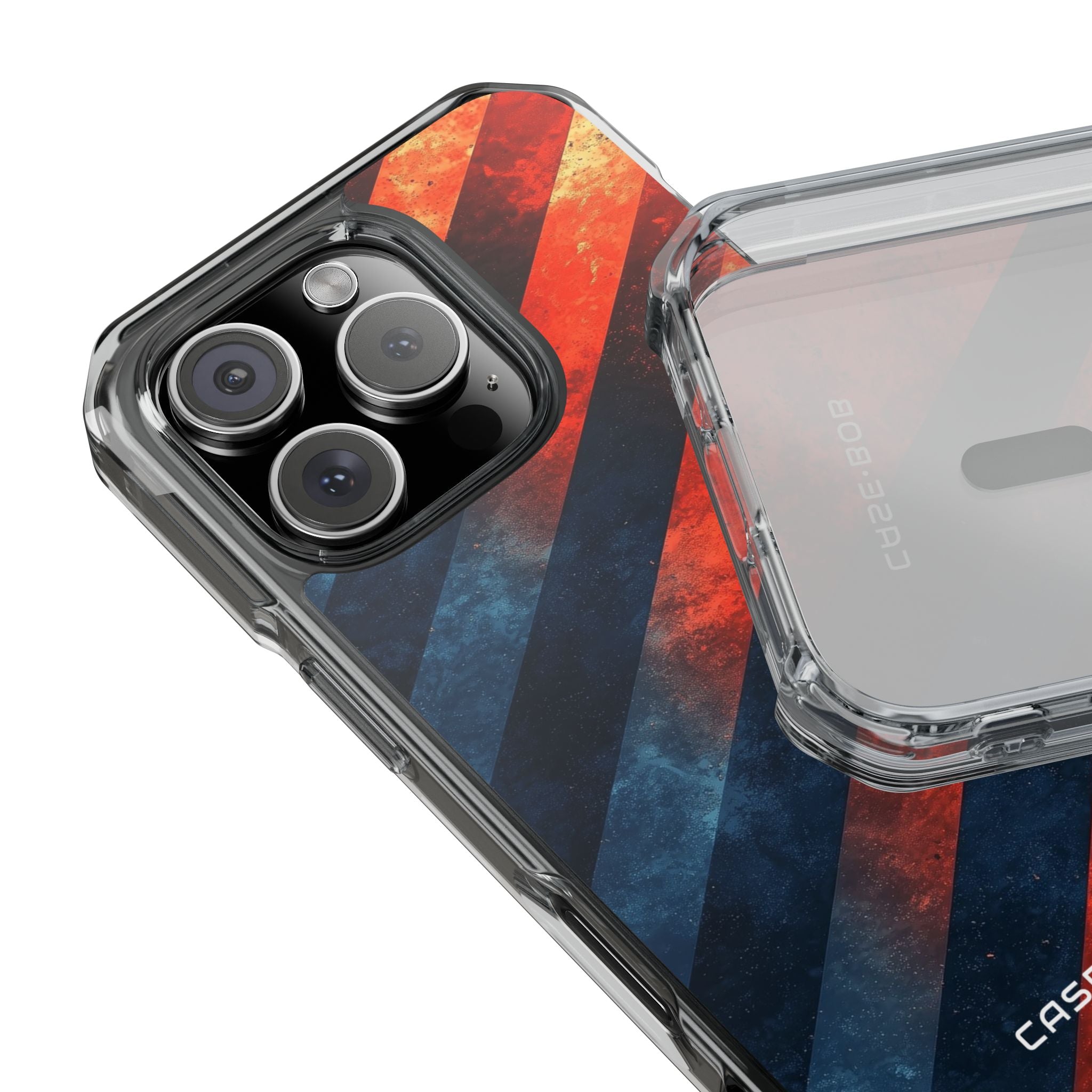 Diagonal Stripes Blaze iPhone 16 Pro Case - Impact