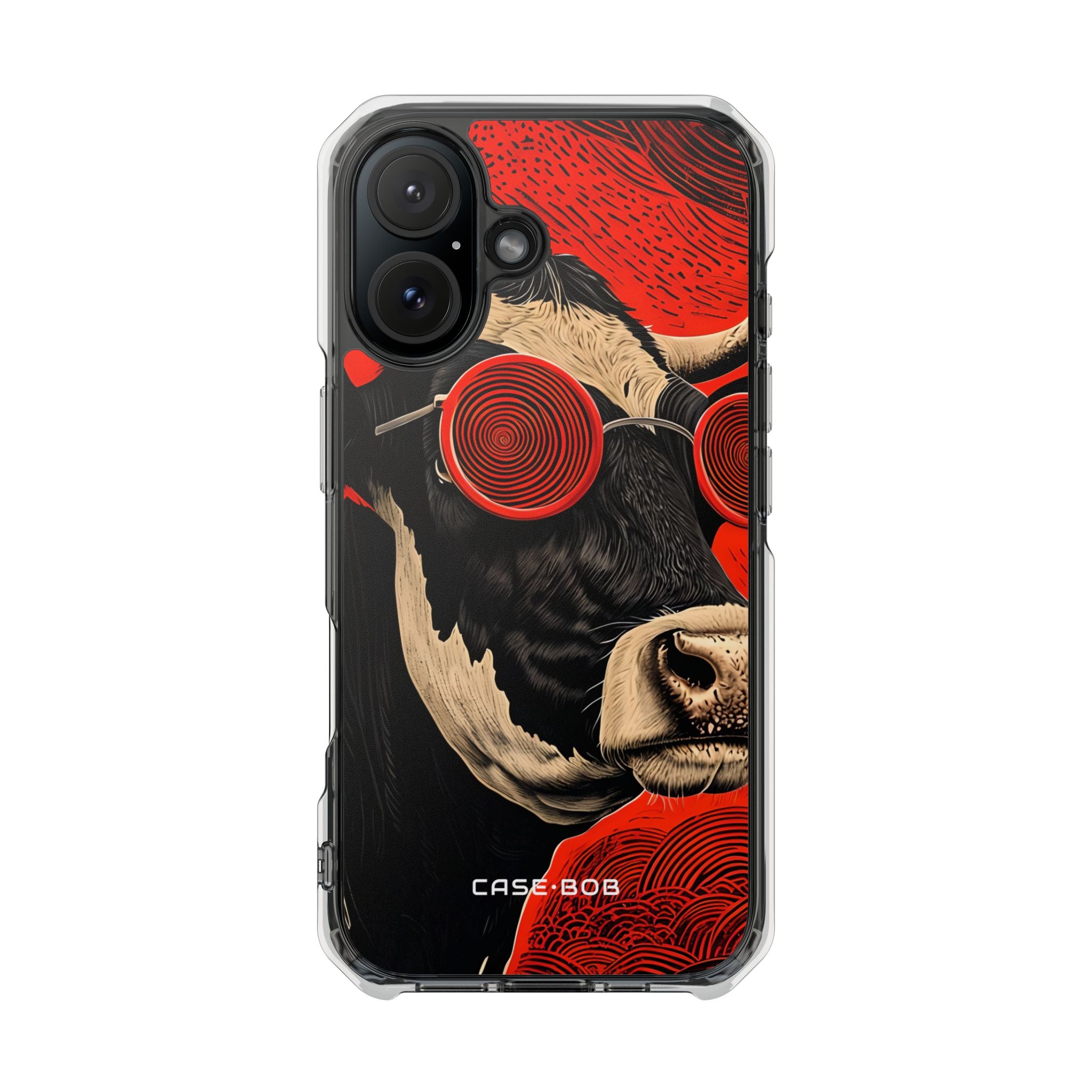 Hypnotic Cow iPhone 16 Case - Impact - CASE•BOB