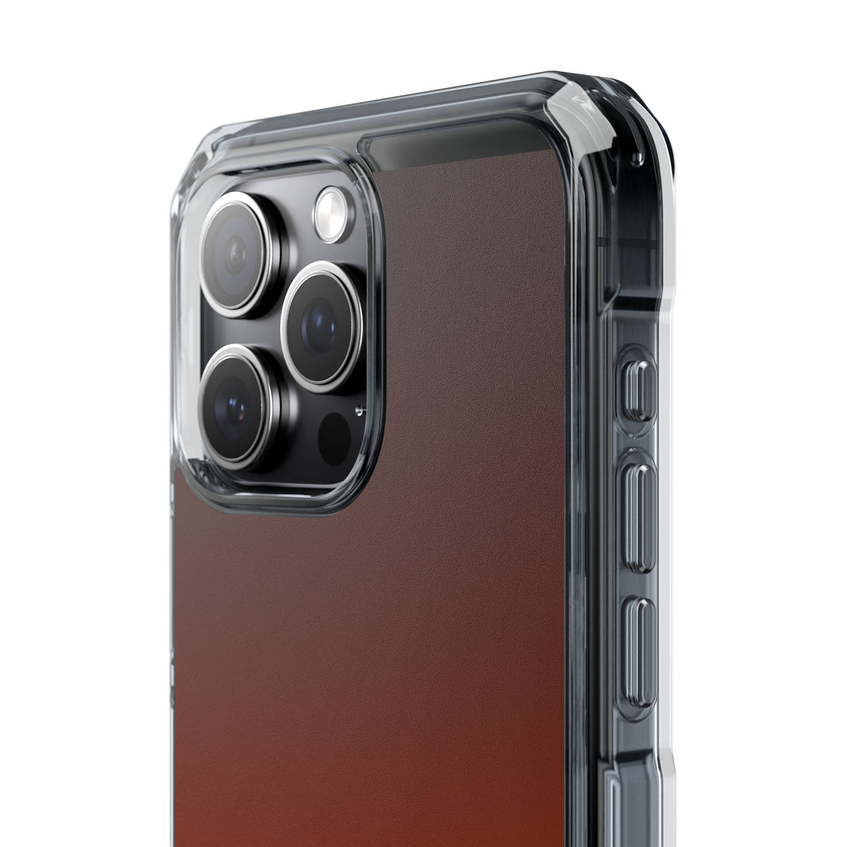 Burnt Amber Spectrum · Clear Impact Magnetic Phone Case for iPhone · Orange