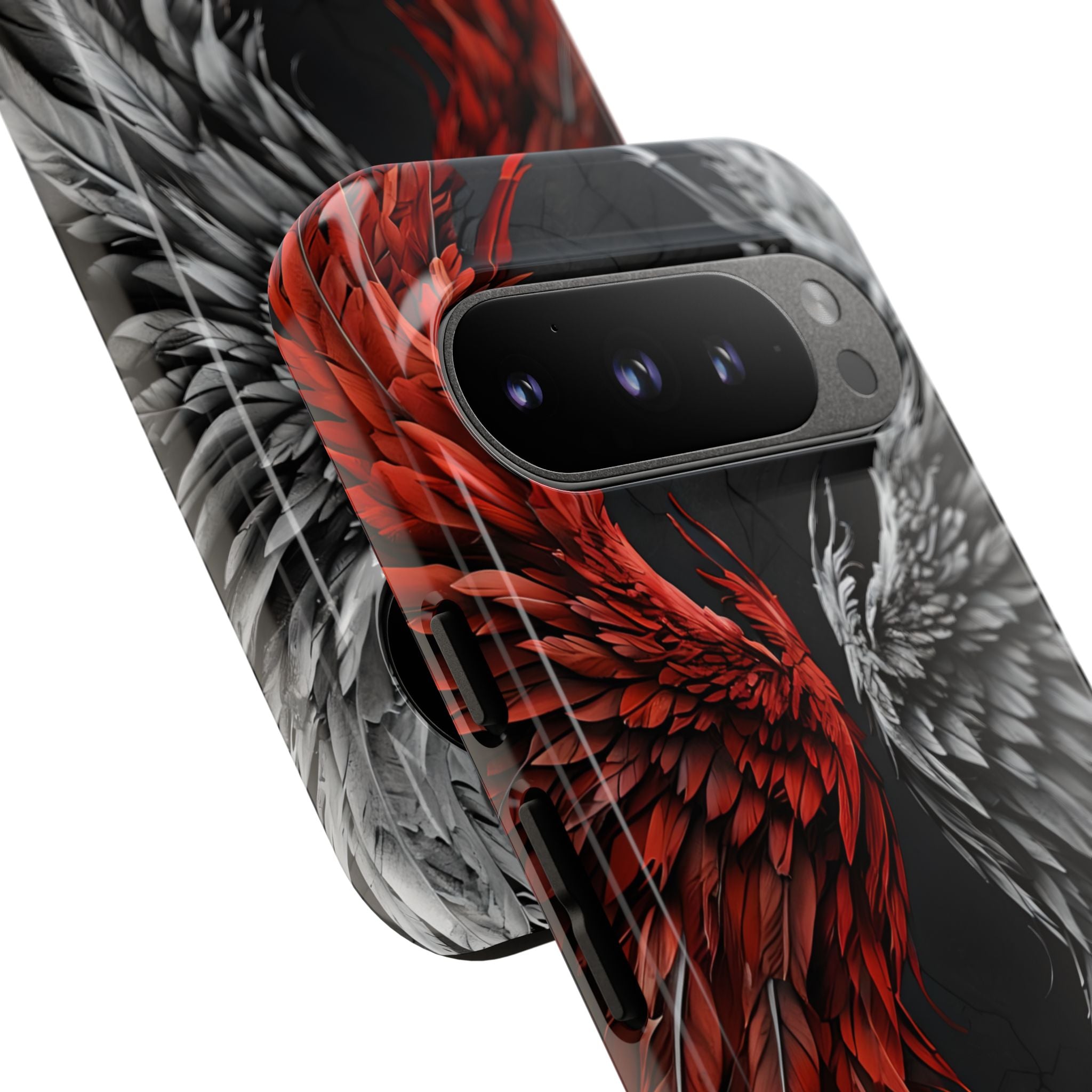 Crimson White Wings Google Pixel 9 Pro Case - Tough