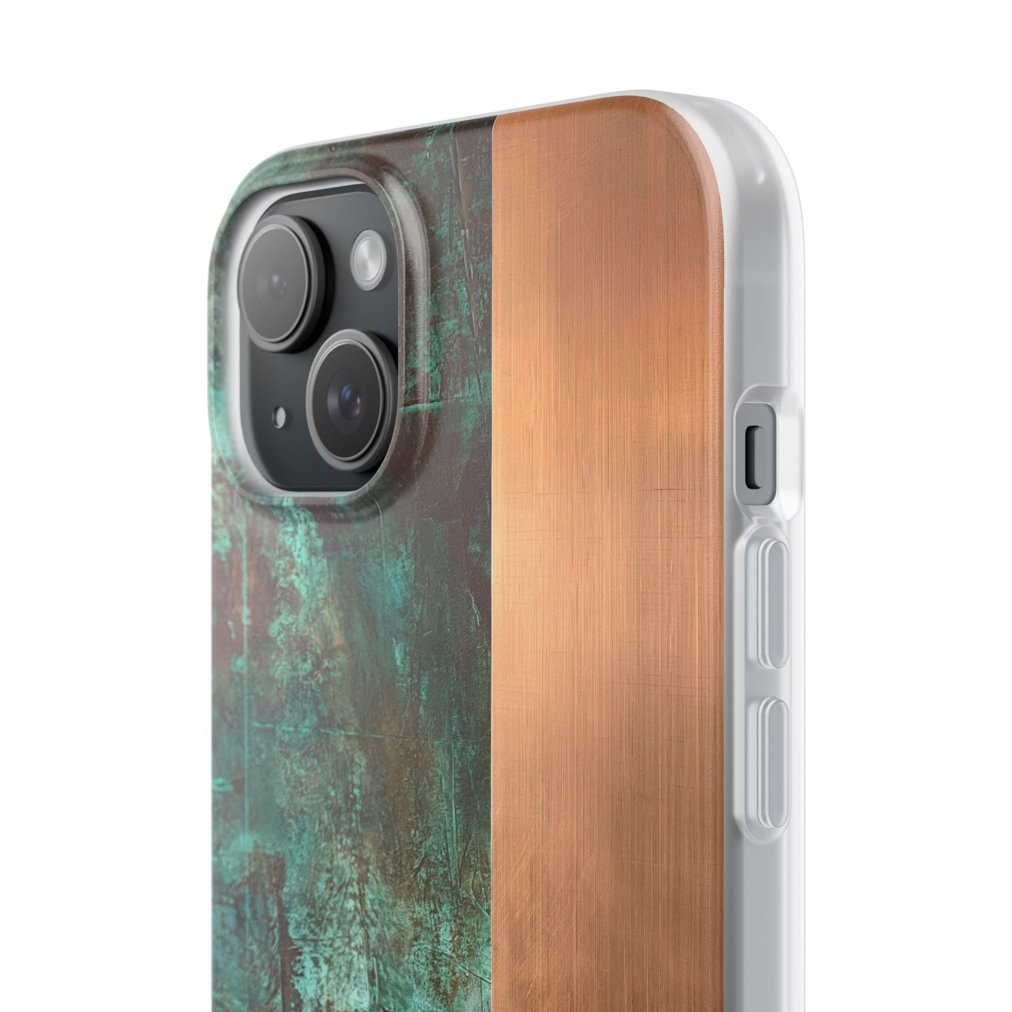 Teal Lite Phone Case for iPhone - Verdigris Copper Slab
