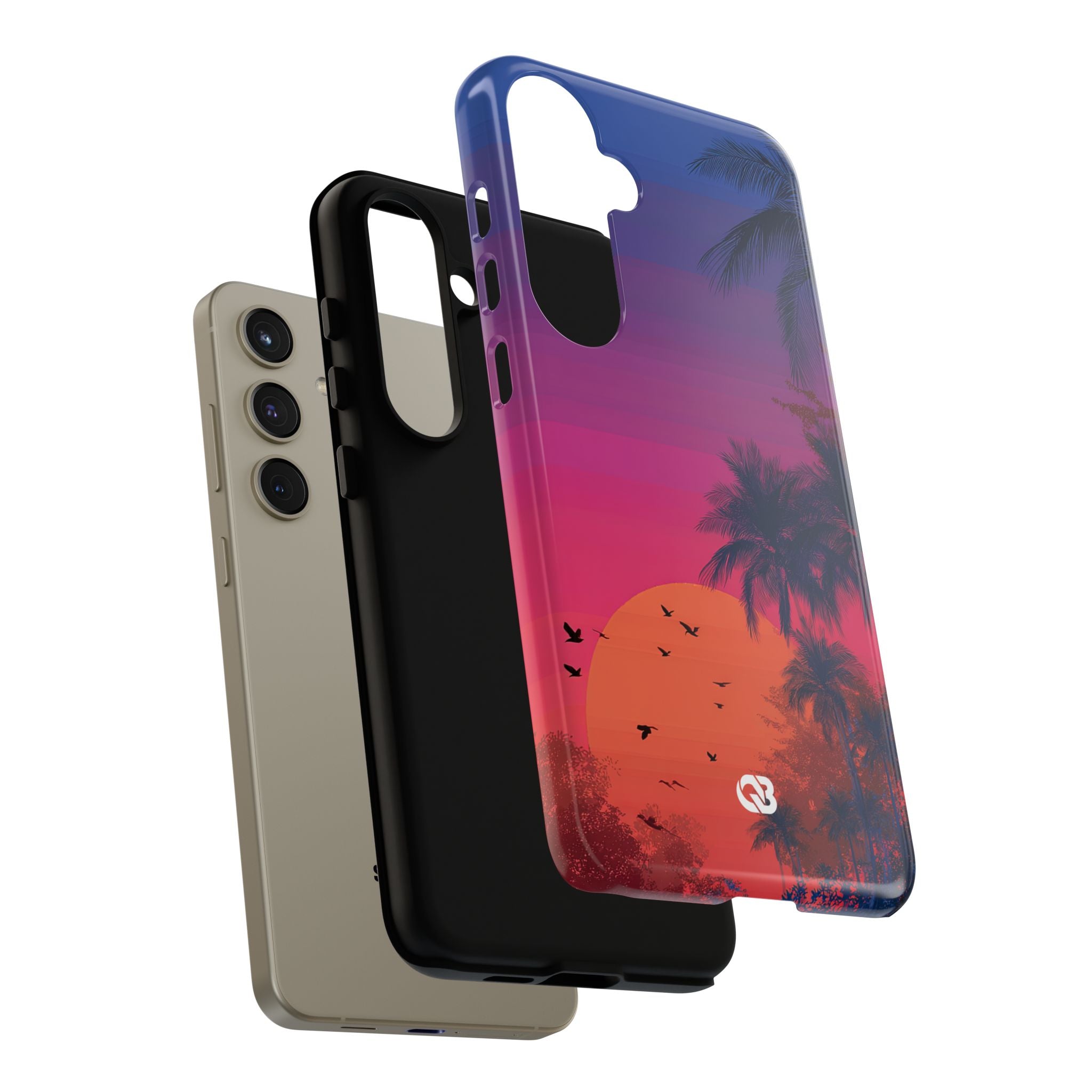 Neon Horizon Palms · Tough Phone Case for Samsung